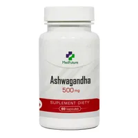 Ashwagandha, ekstrakt, 500 mg, suplement diety, 60 kapsułek
