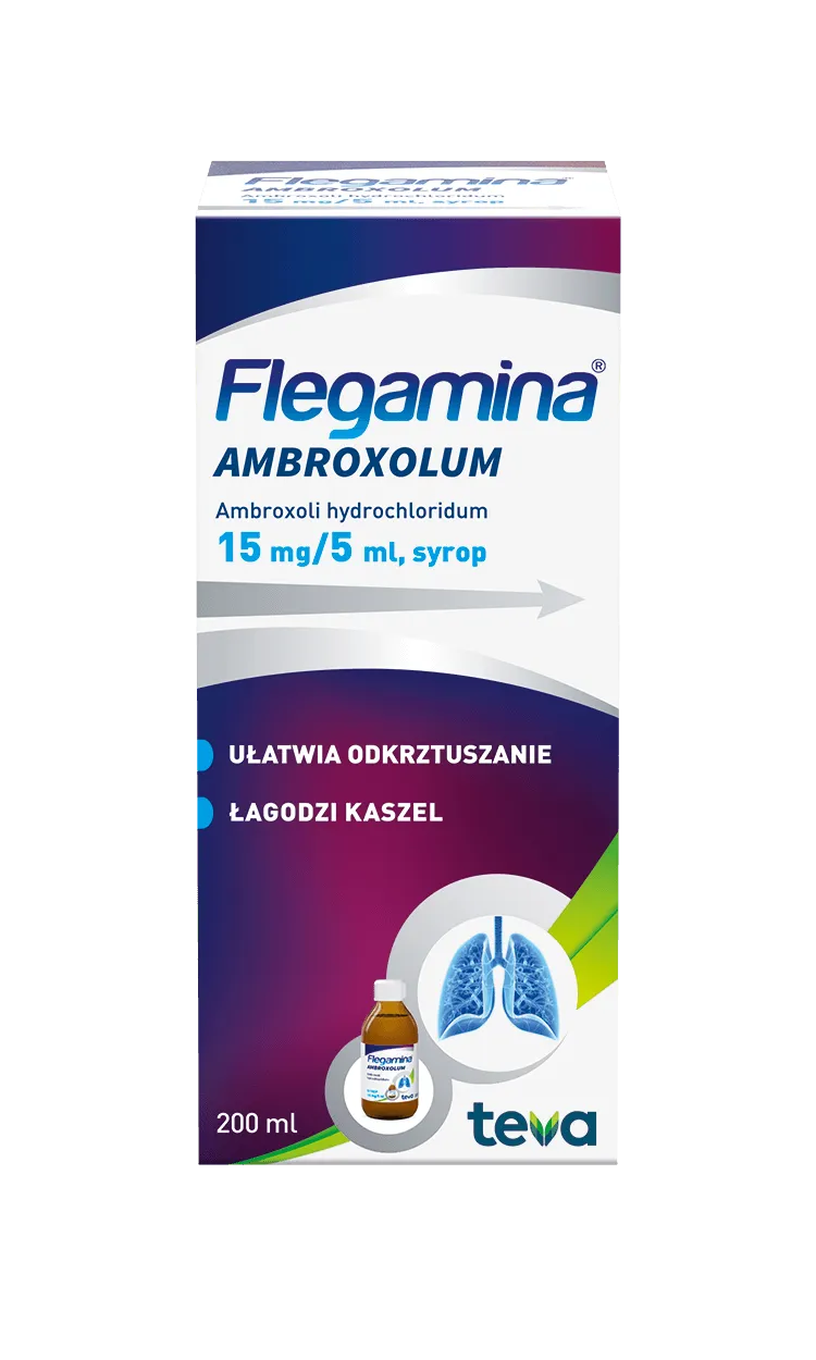 Flegamina ambroxolum, 0,015g/5ml,  syrop, 200 ml