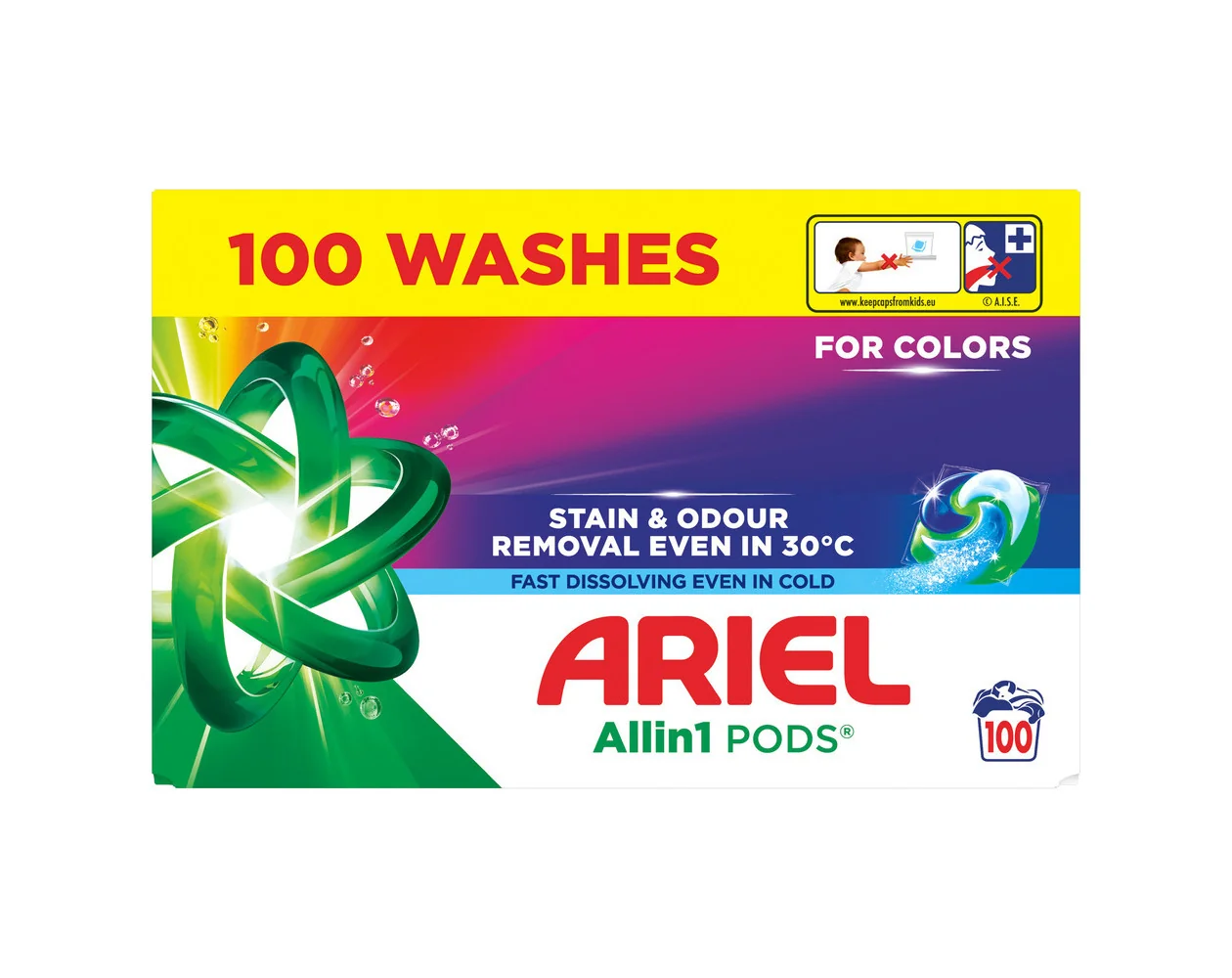 Ariel Allin1 PODS kapsułki do prania kolorowych tkanin, 100 sztuk