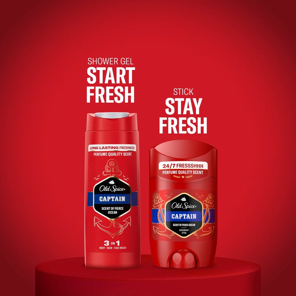 Old Spice Podróżny Zestaw Podarunkowy dezodorant w sztyfcie, 50 ml + żel pod prysznic, 90 ml
