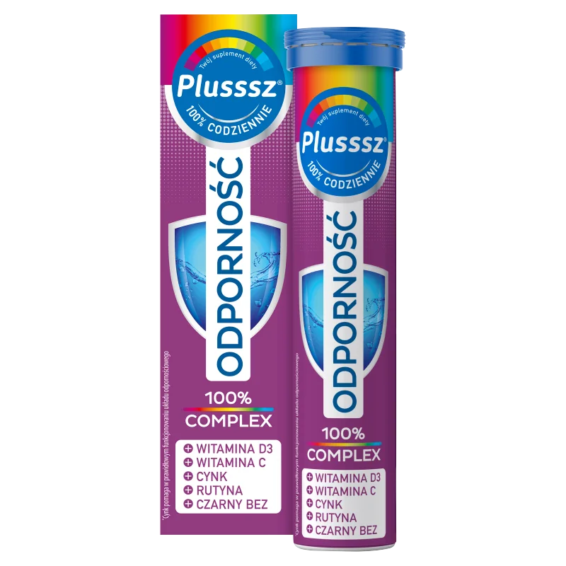 Plusssz Odporność 100% Complex suplement diety, 20 tabletek musujących