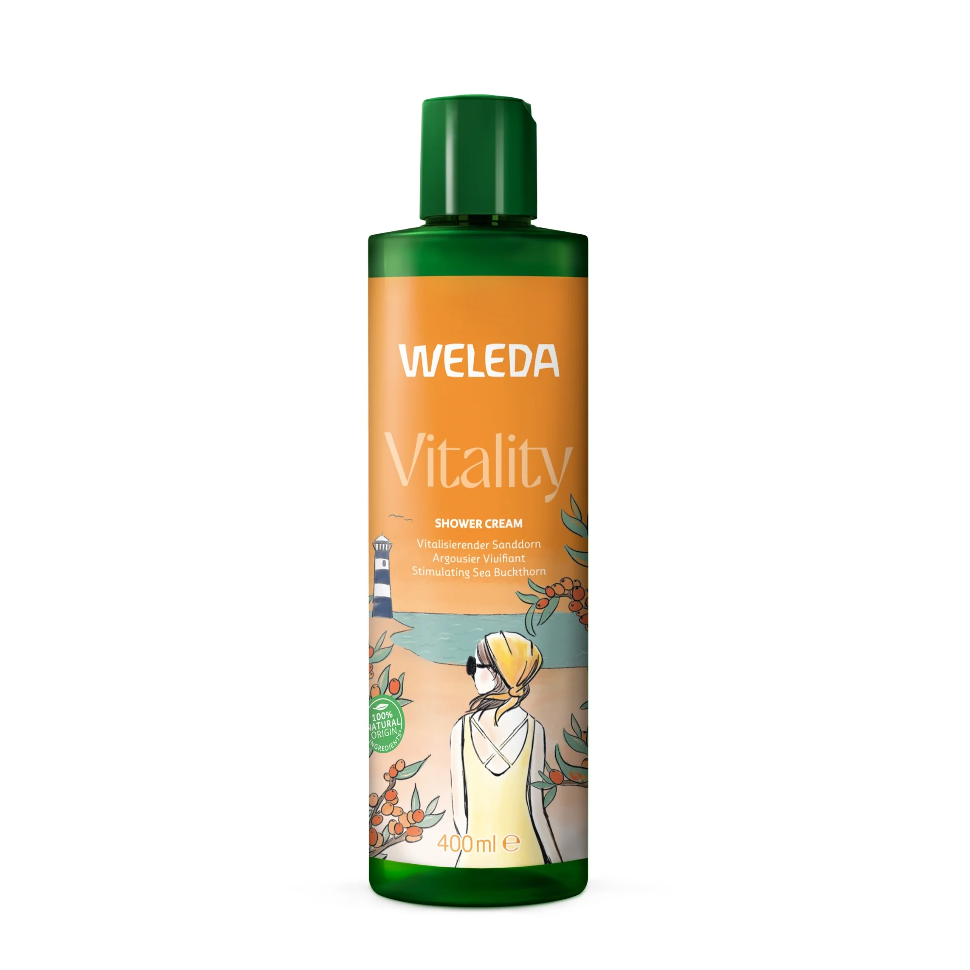 Weleda Vitality kremowy płyn pod prysznic z rokitnikiem, 400 ml