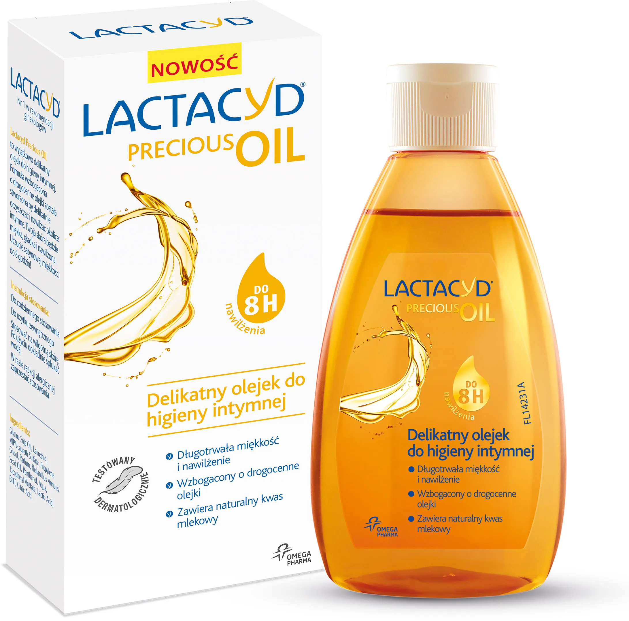 Lactacyd Precious Oil, delikatny olejek do higieny intymnej, 200 ml 
