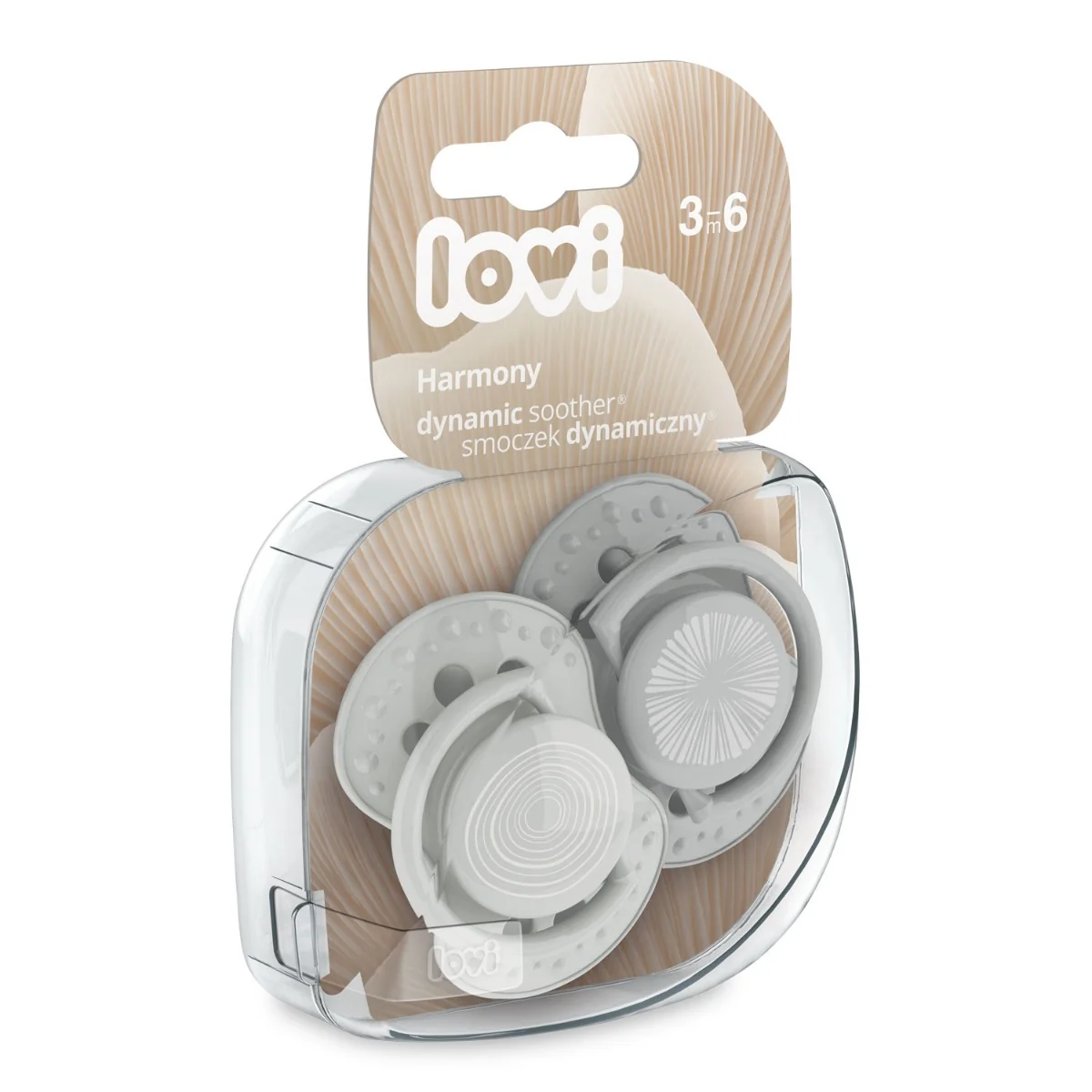 LOVI smoczek silikonowy dynamiczny 3-6 m Harmony Boy, 2 szt.