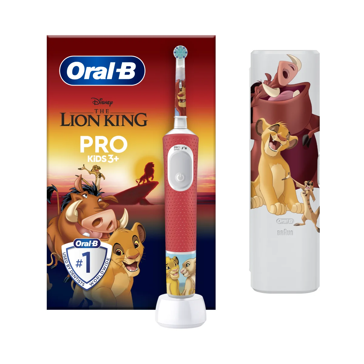 Oral-B Elektryczna szczoteczka do zębów Pro Kids Lion King, 1 sztuka
