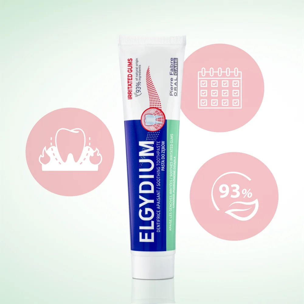 Elgydium pasta do zębów na podrażnione dziąsła, 75 ml