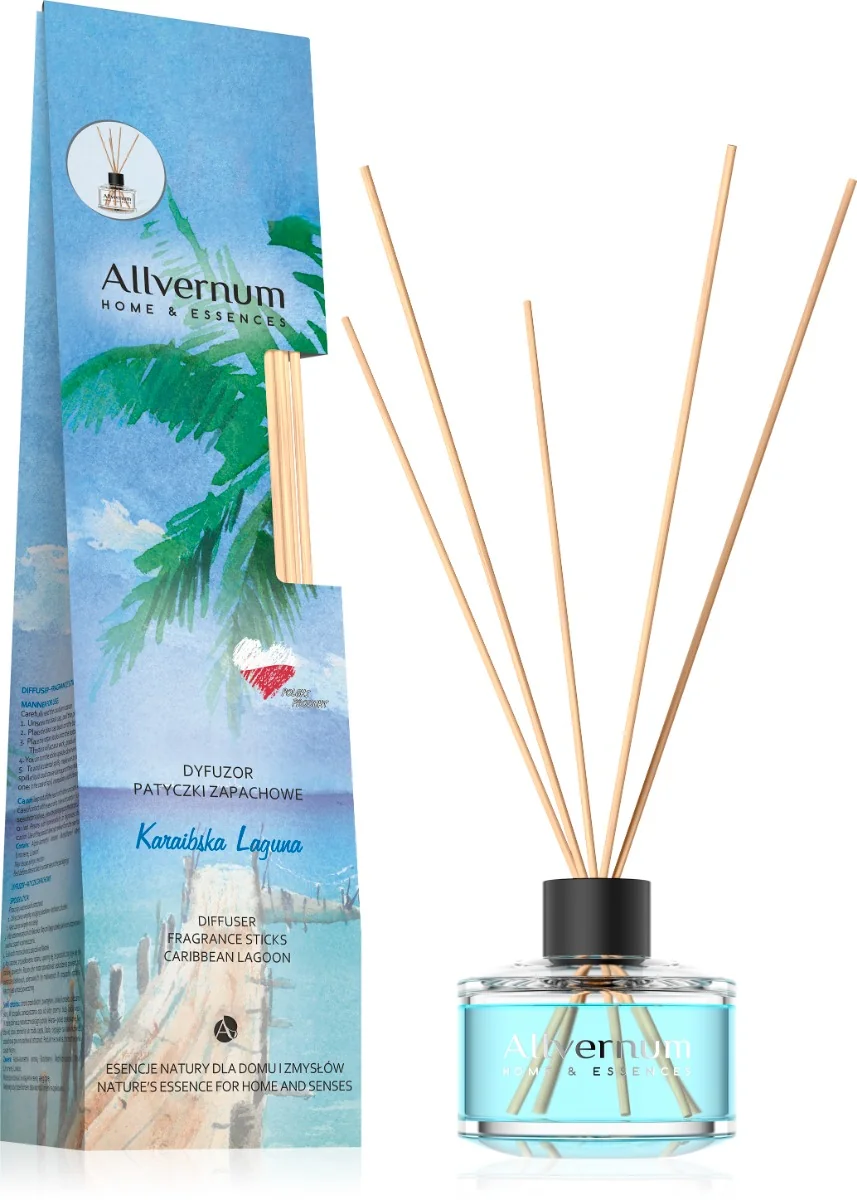 Allvernum Home & Essences Dyfuzor patyczki zapachowe Karaibska Laguna, 50 ml