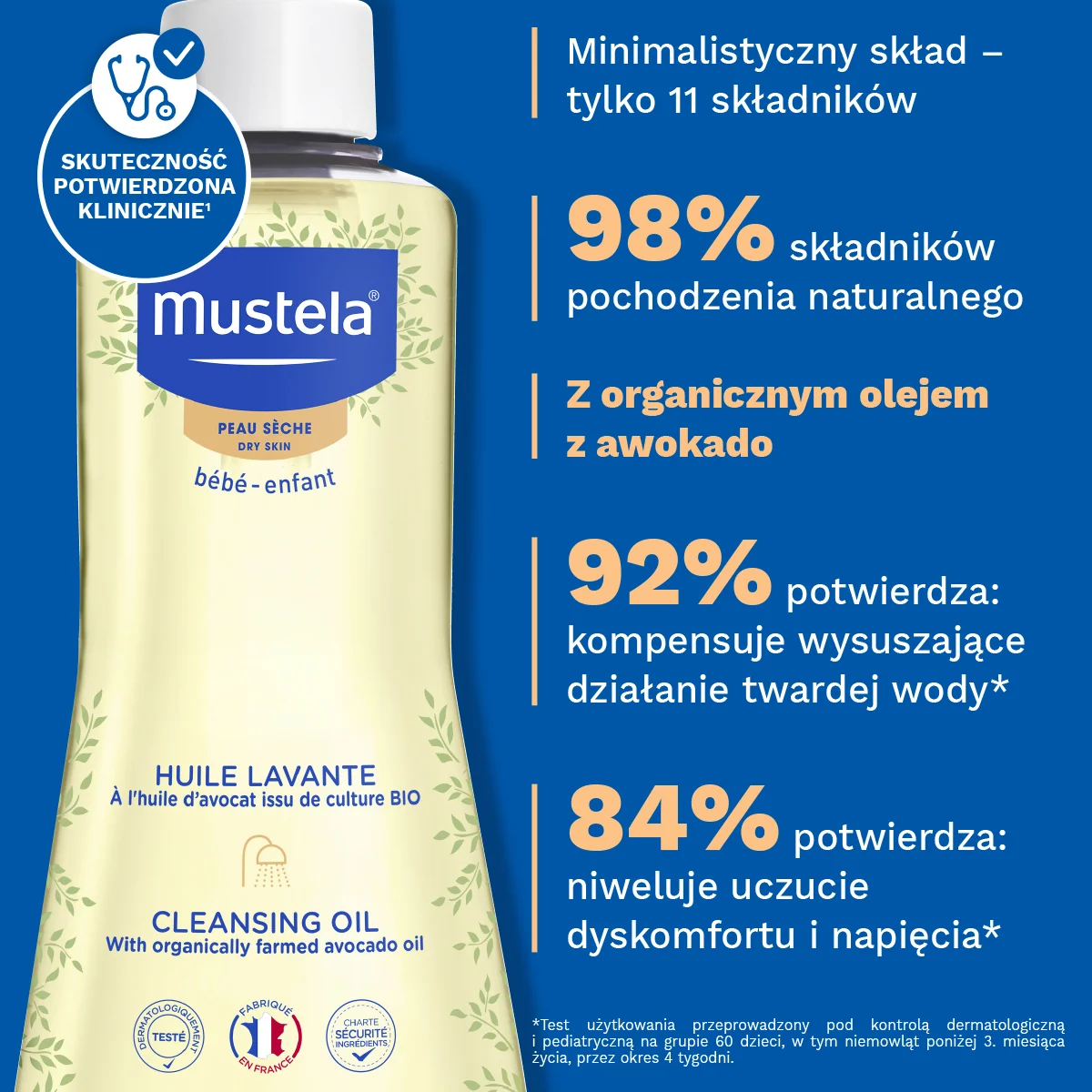 Mustela Bebe-Enfant olejek myjący, 500 ml