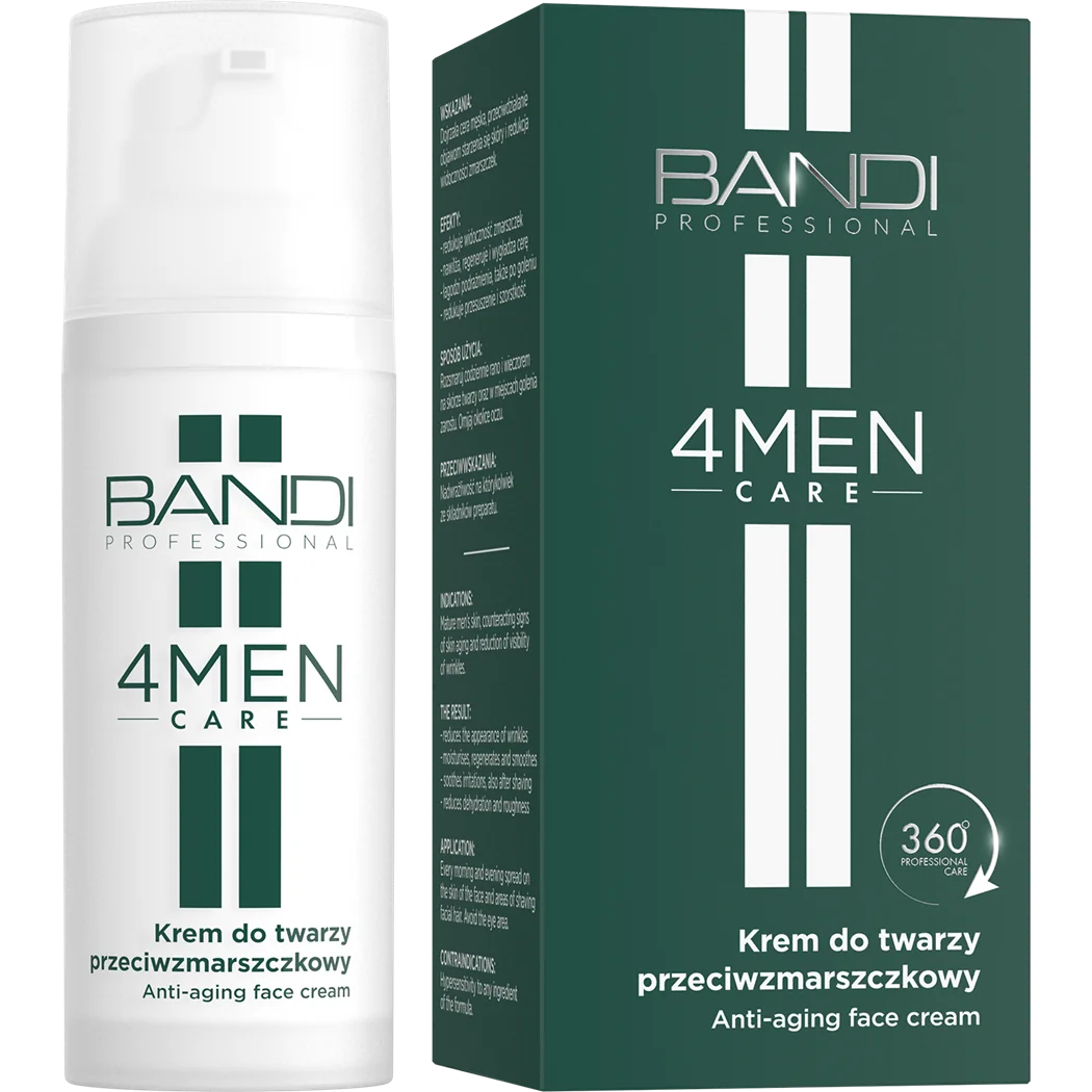 BANDI 4Men Care krem do twarzy przeciwzmarszczkowy, 50 ml