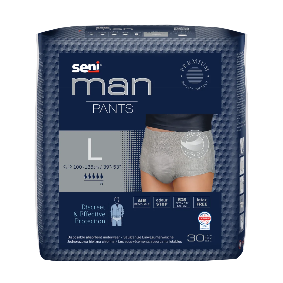 SENI MAN Pants L majtki chłonne, 30 sztuk