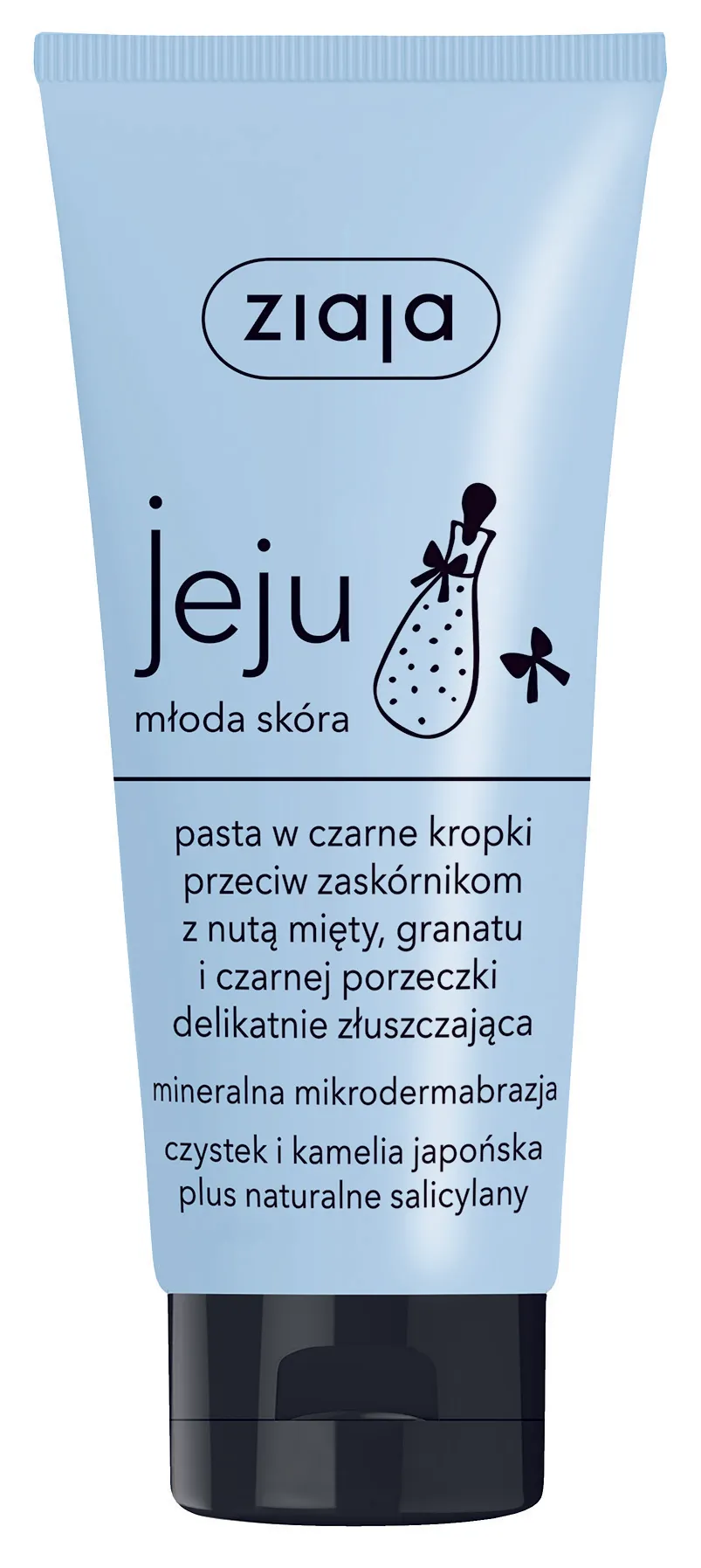 Ziaja Jeju, pasta w czarne kropki przeciw zaskórnikom, delikatnie złuszczająca, 75 ml