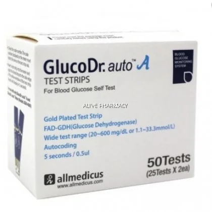 GlucoDr auto A test paskowy, 50 szt.
