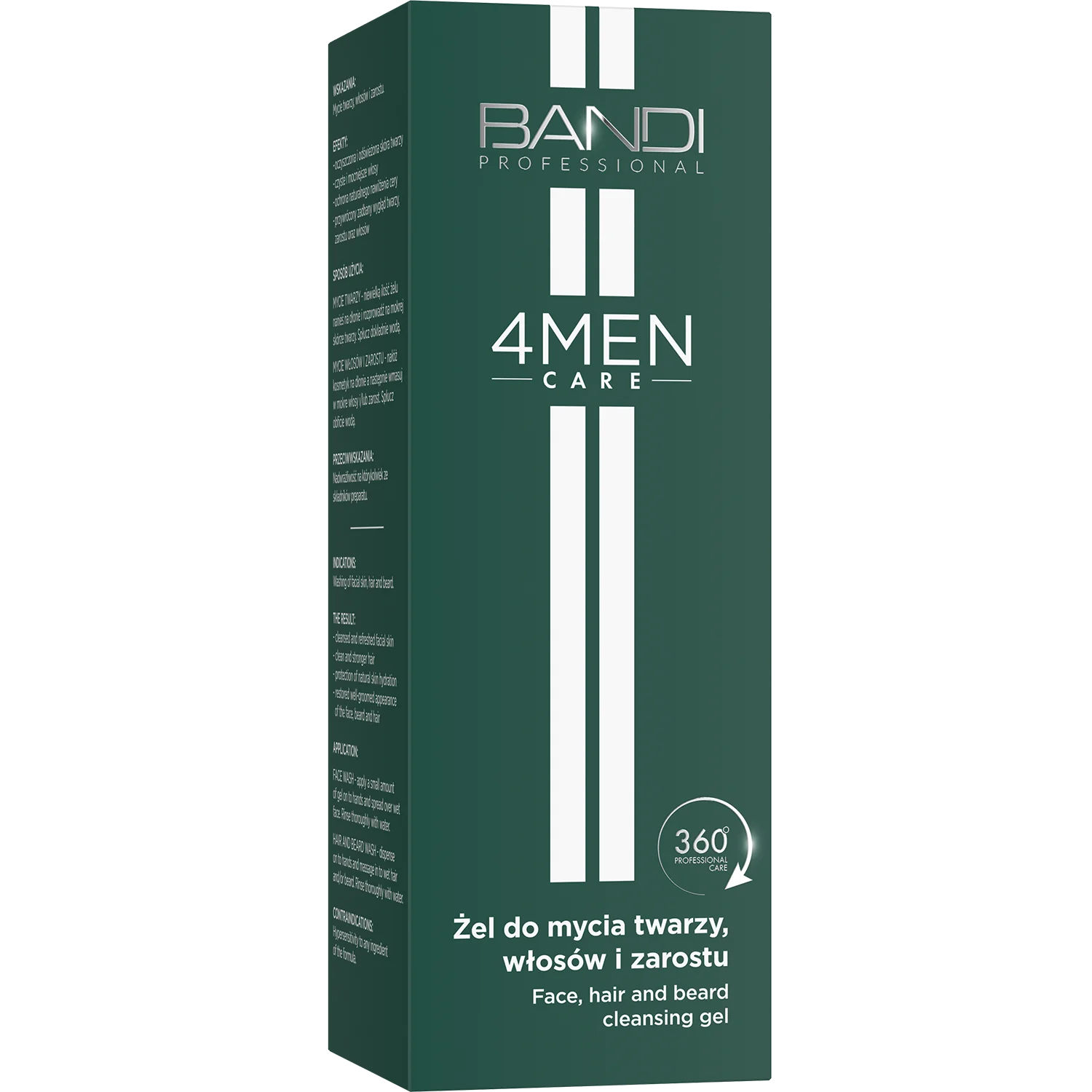 BANDI 4Men Care żel do mycia twarzy, włosów i zarostu, 150 ml