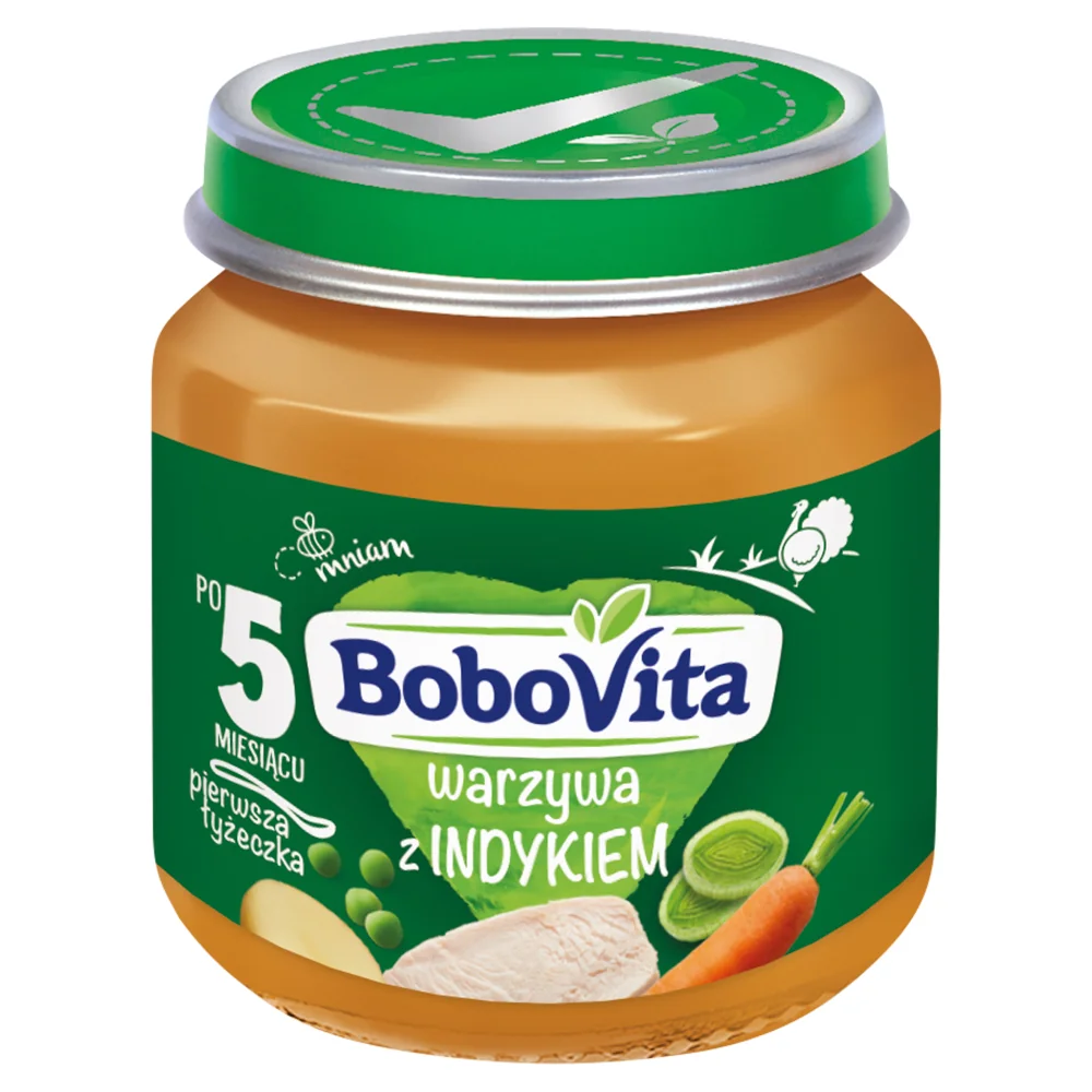 BoboVita, warzywa z indykiem po 5 miesiącu, 125 g