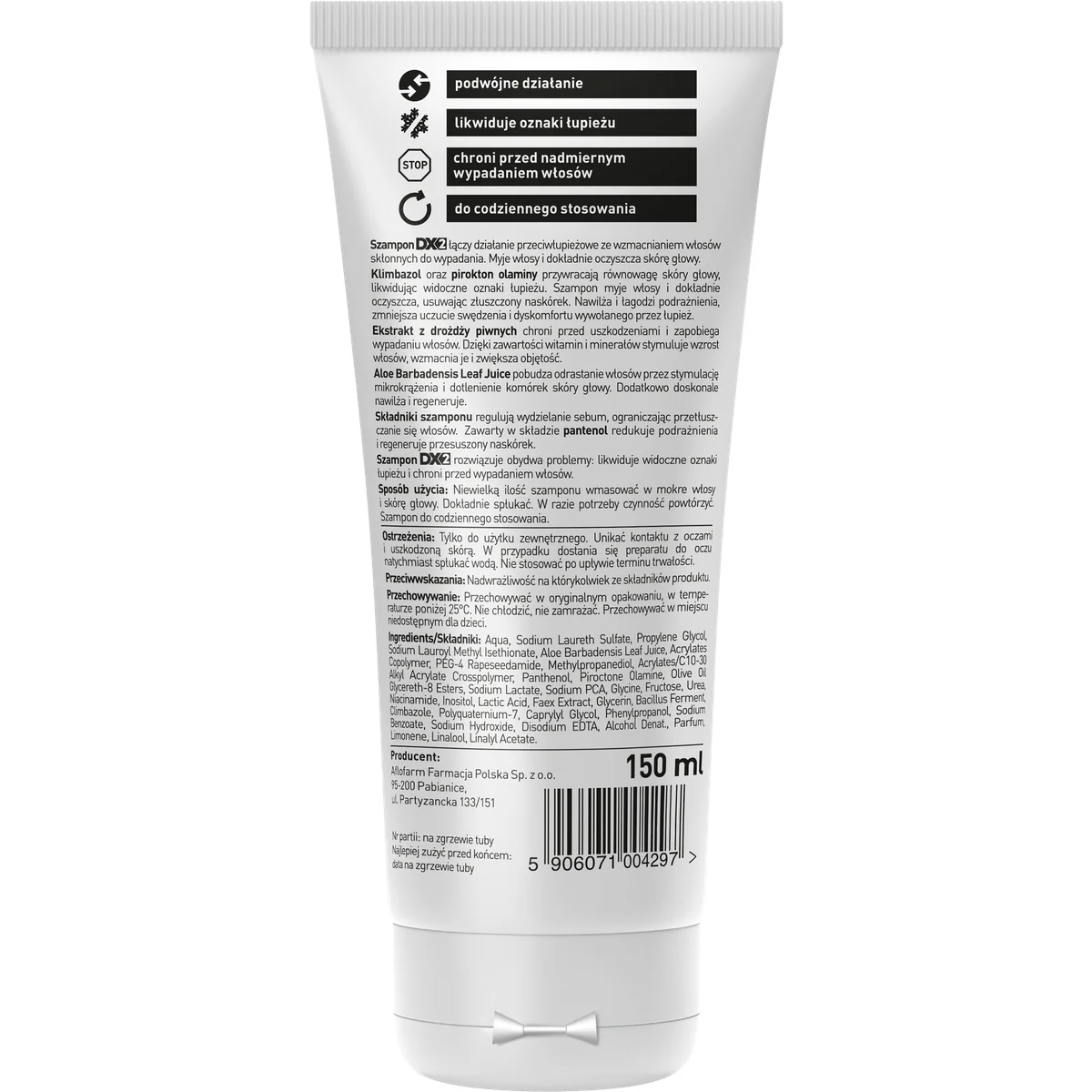 DX2 szampon przeciwłupieżowy dla mężczyzn, 150 ml
