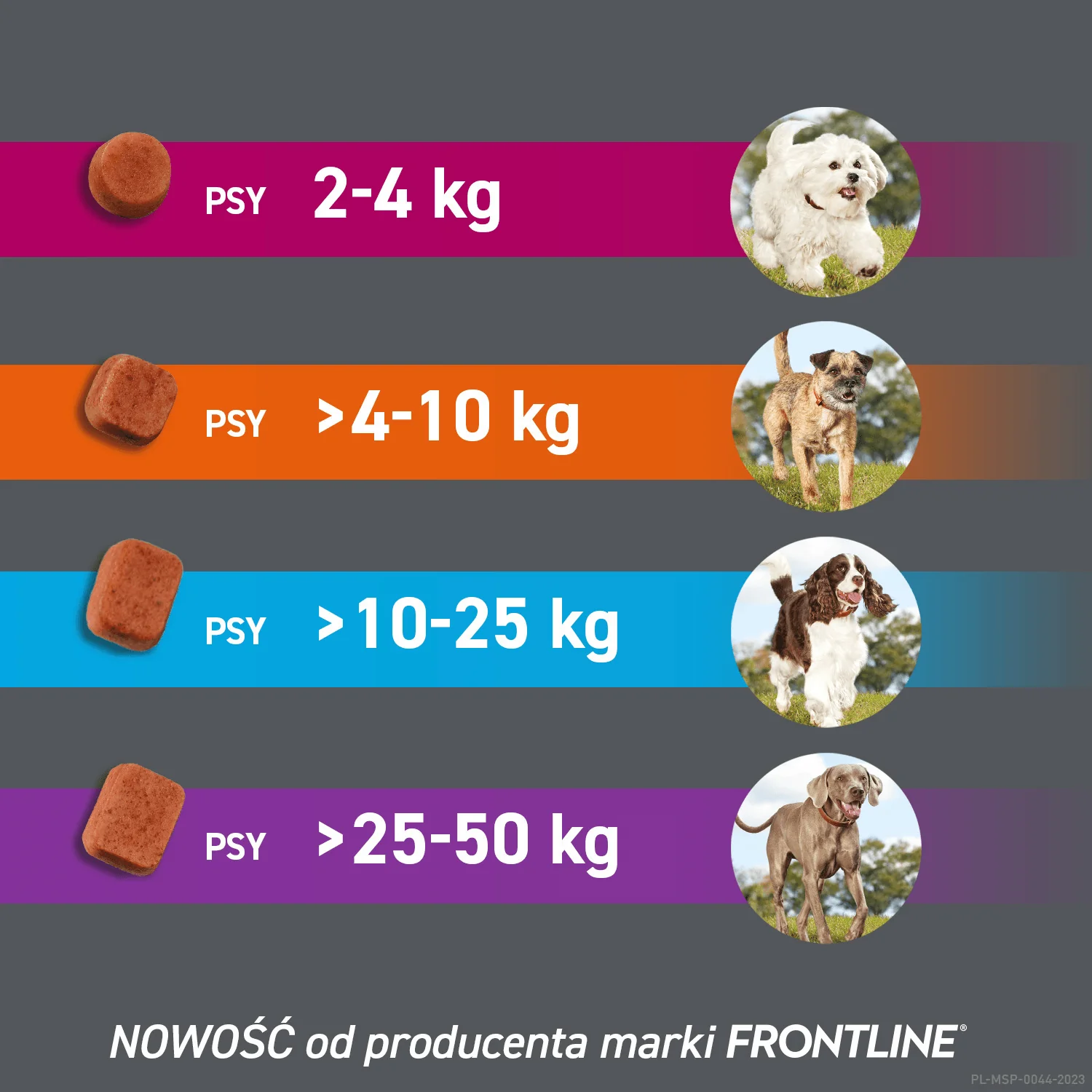 Frontpro 11 mg tabletki do rozgryzania i żucia dla psów (2,0-4,0 kg), 3 sztuki