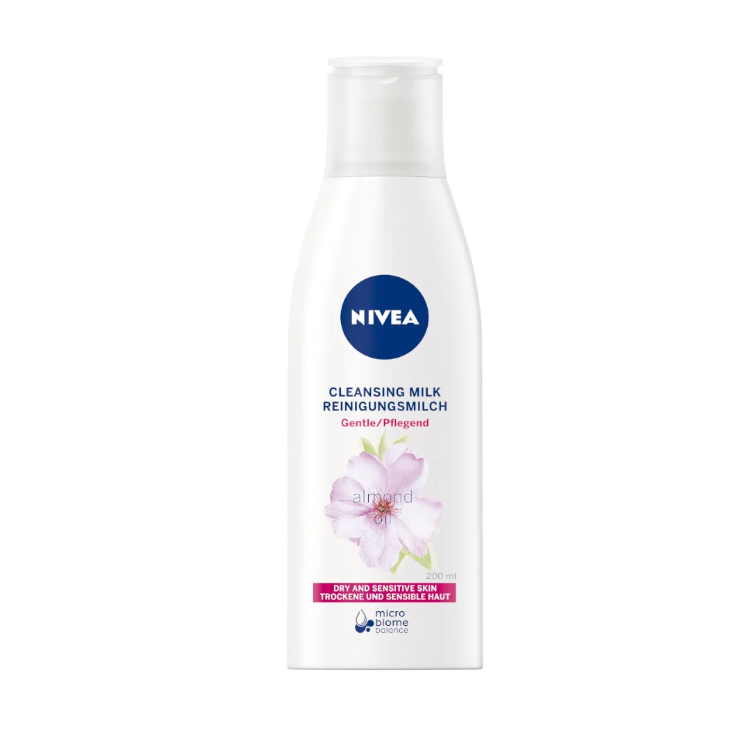 Nivea łagodne mleczko oczyszczające do cery suchej i wrażliwej, 200 ml