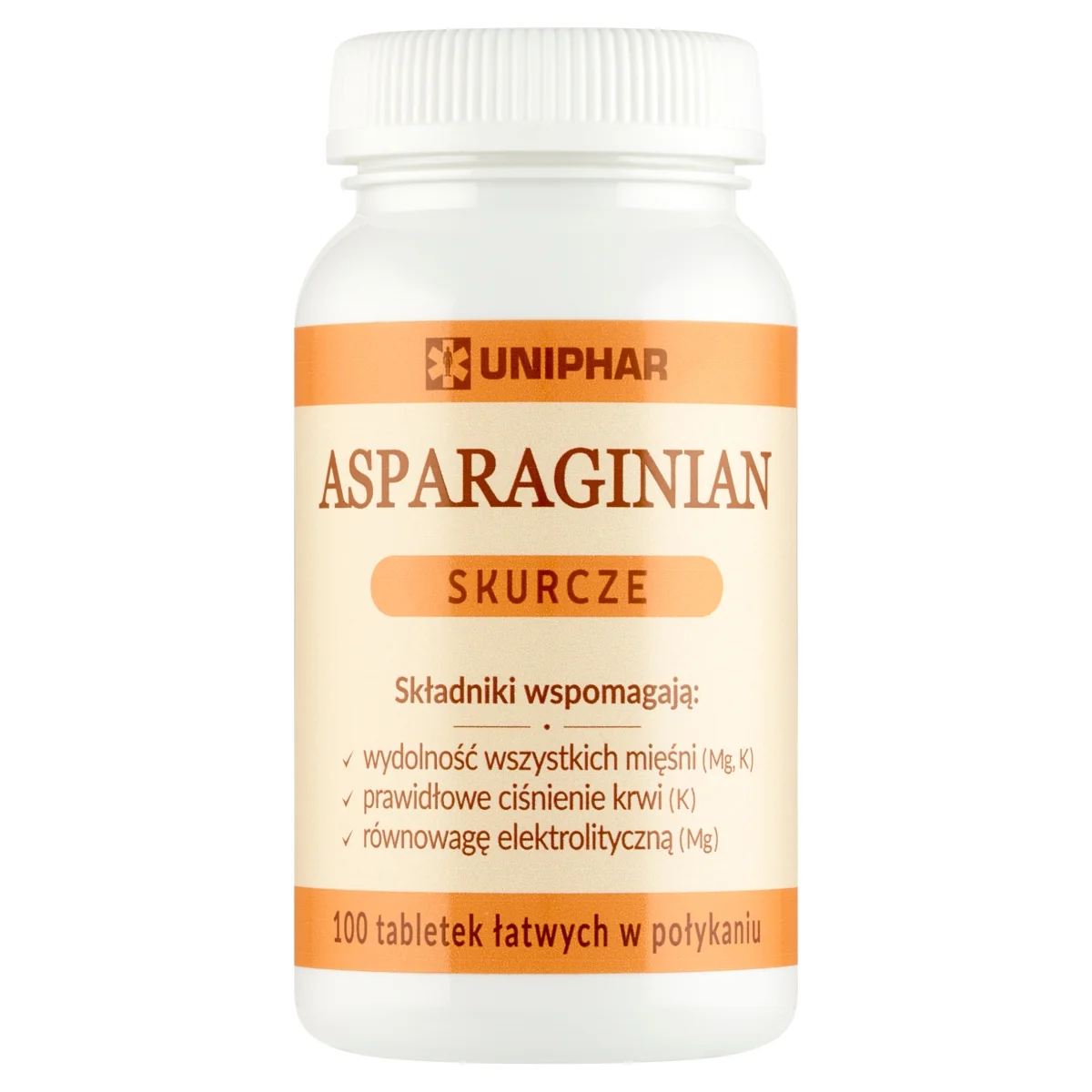 Asparaginian skurcze 100 tabletek