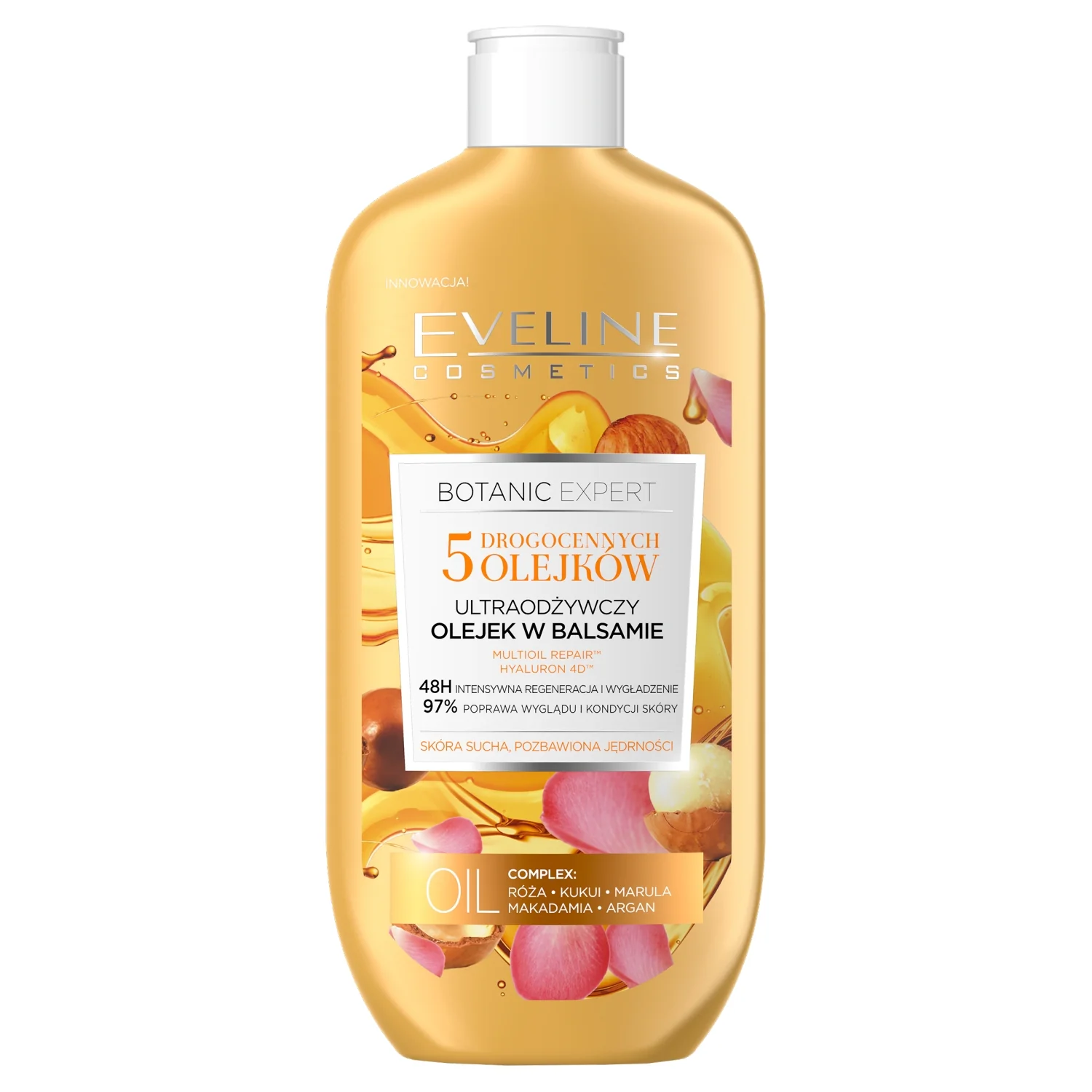 Eveline Cosmetics Botanic Expert odżywczy olejek w balsamie do skóry suchej, 350 ml