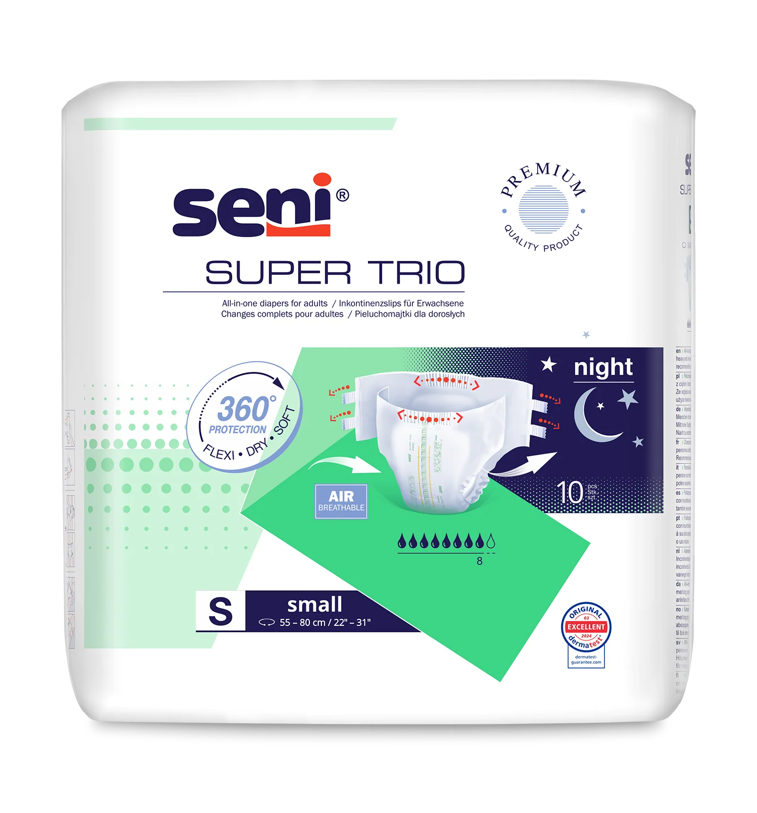 Seni Super Trio pieluchomajtki S, 10 szt.