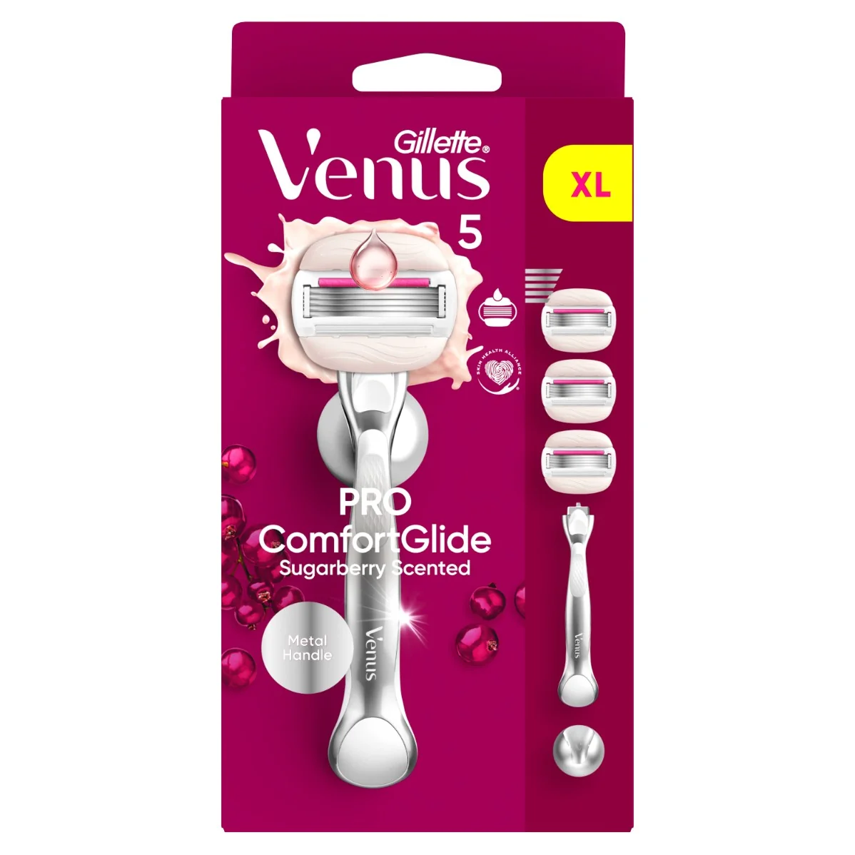 Gillette Venus Pro ComfortGlide Sugarberry maszynka + 3 wkłady