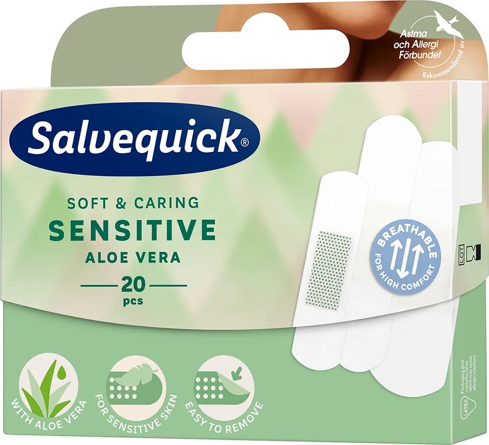 Plastry Salvequick Sensitive Aloe Vera, 20 sztuk