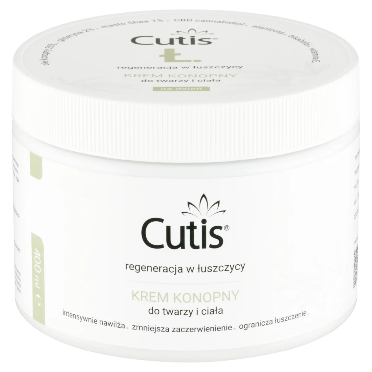 Cutis Ł-ŁUSZCZYCA krem konopny 20% + CBD, 400 ml
