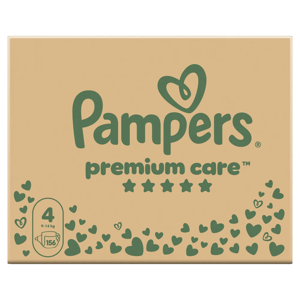 Pampers Premium Care 4 pieluchy, rozmiar 4, 9-14 kg, 156 sztuk
