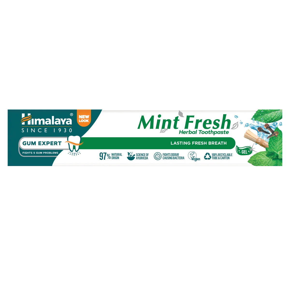 Himalaya Gum Expert ziołowa pasta do zębów w żelu odświeżająca oddech Mint Fresh, 75 ml