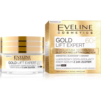Eveline Cosmetics Gold Lift Expert Luksusowy odmładzający krem- serum 24k złotem, na dzień i na noc 60+, 50 ml 