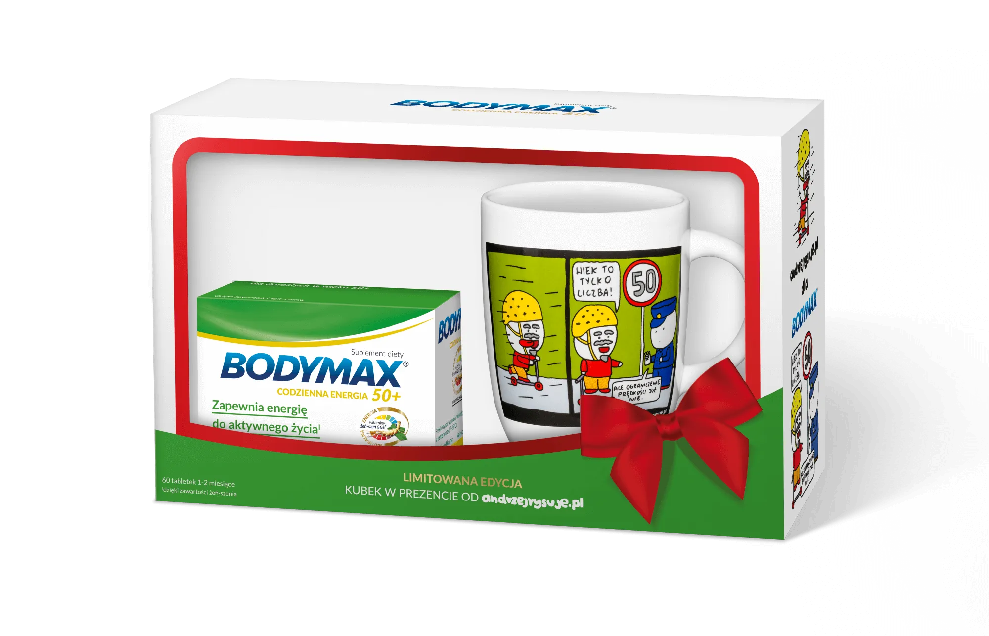 Bodymax 50+, suplement diety, 60 tabletek + kubek w prezencie