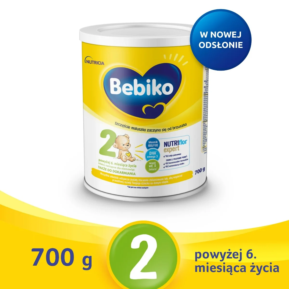 Bebiko 2 Nutriflor Expert, mleko następne dla niemowląt powyżej 6. miesiąca życia, 700 g