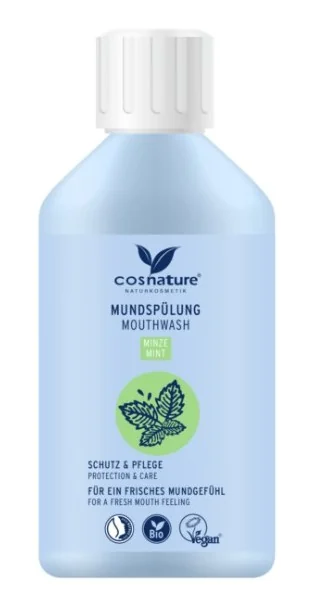 Cosnature® Mouthwash naturalny miętowy płyn do płukania ust, 300 ml
