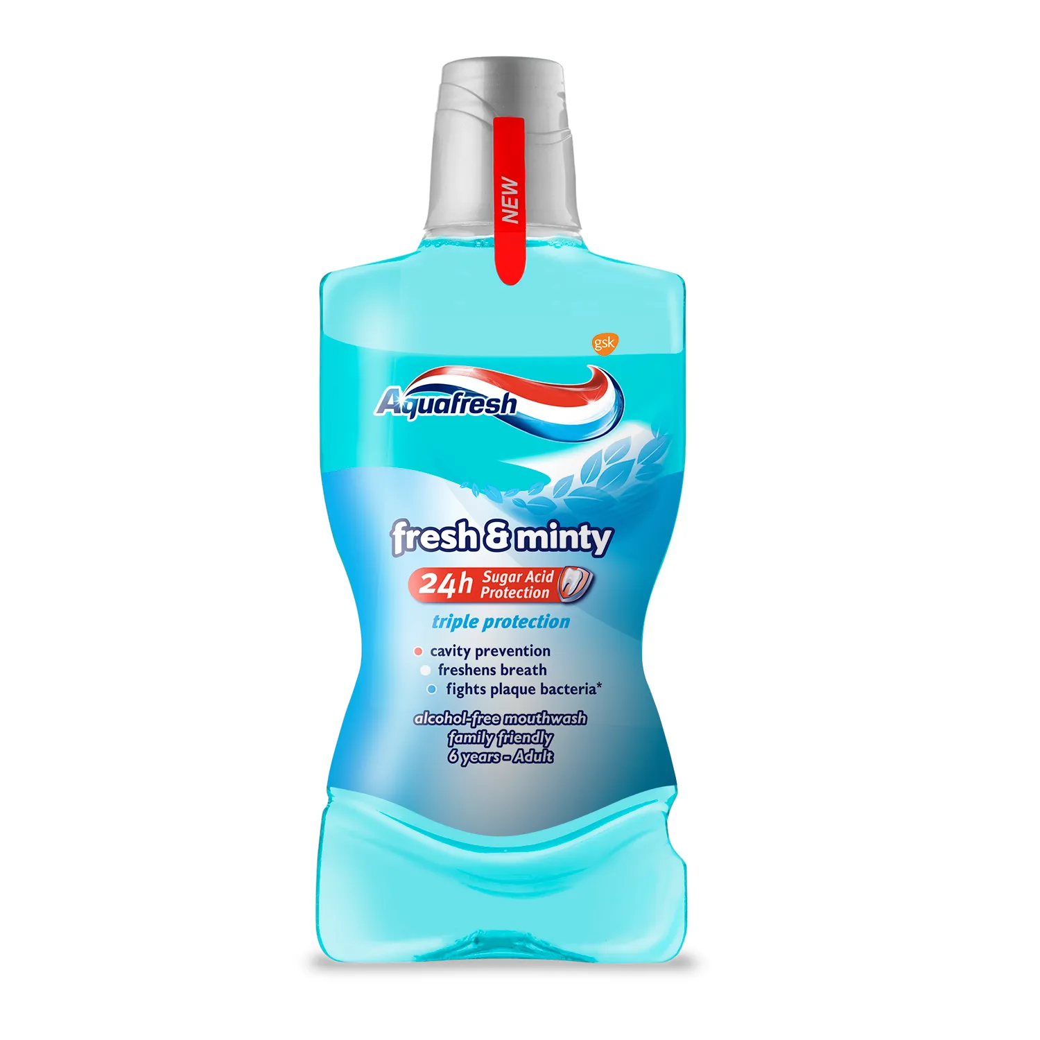 Aquafresh, Fresh Minty, płyn do płukania jamy ustnej, 500 ml