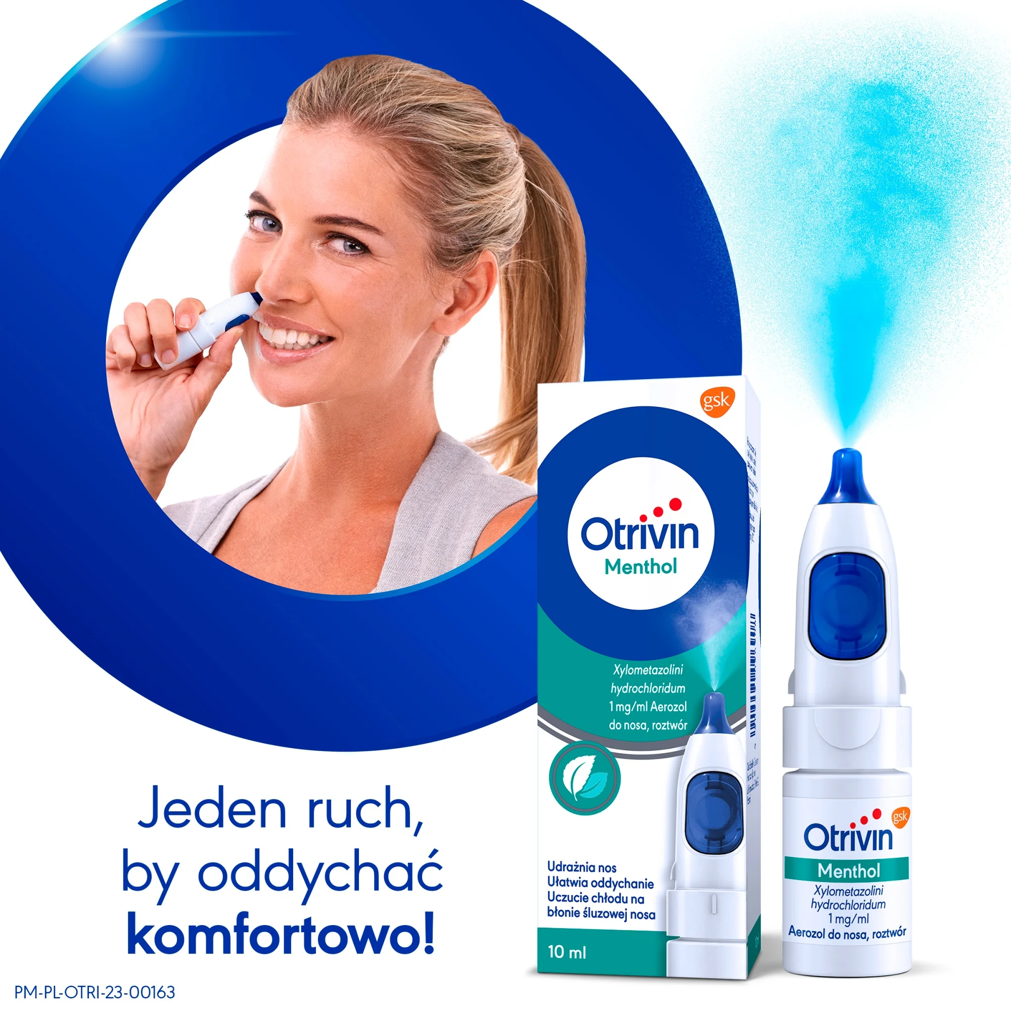Otrivin Menthol 1 mg/ml, aerozol do nosa, 10 ml