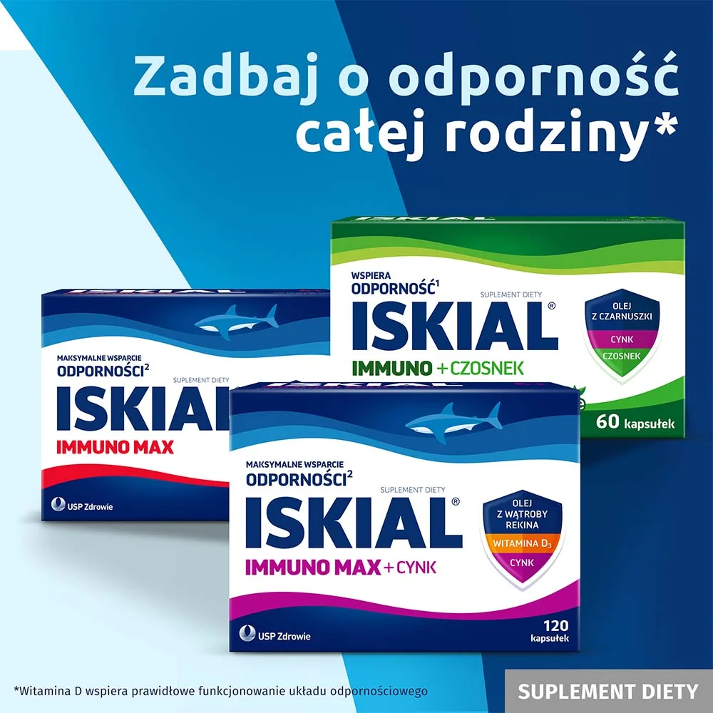 Iskial Junior 30 kapsułek do żucia o smaku cytrynowym