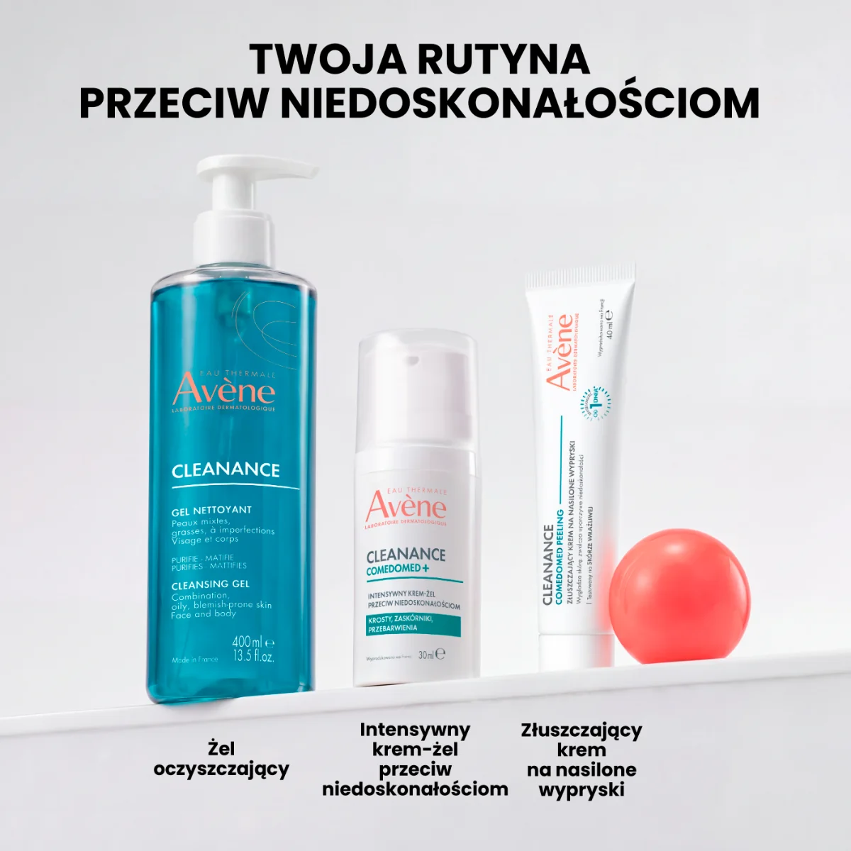 Avène Cleanance Comedomed Peeling złuszczający krem na nasilone wypryski, 40 ml