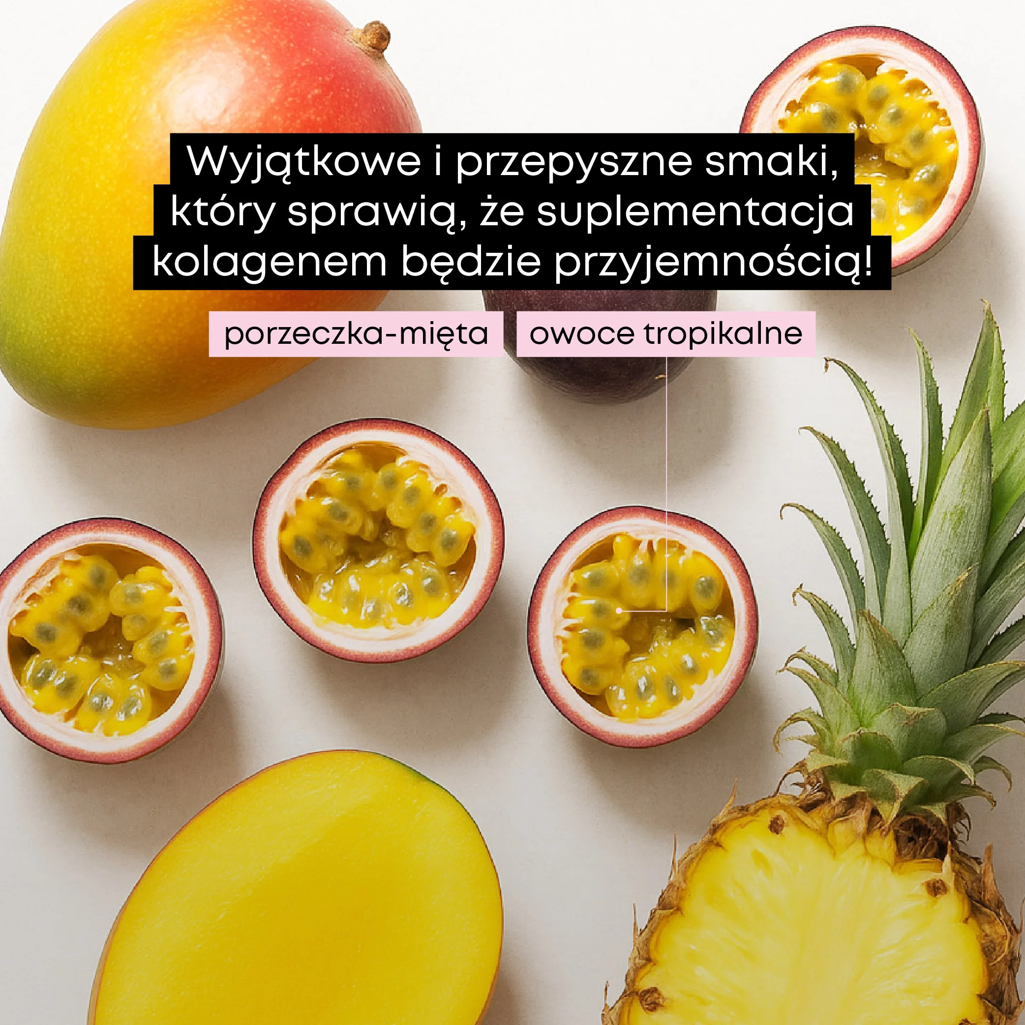 Supersonic Collagen Beauty Drink kolagen w proszku, smak tropikalny, 185 g