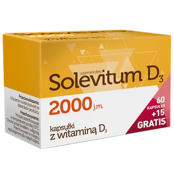 Solevitum D3 2000 j.m., suplement diety 60 kapsułek. Data ważności 2022-10-31 