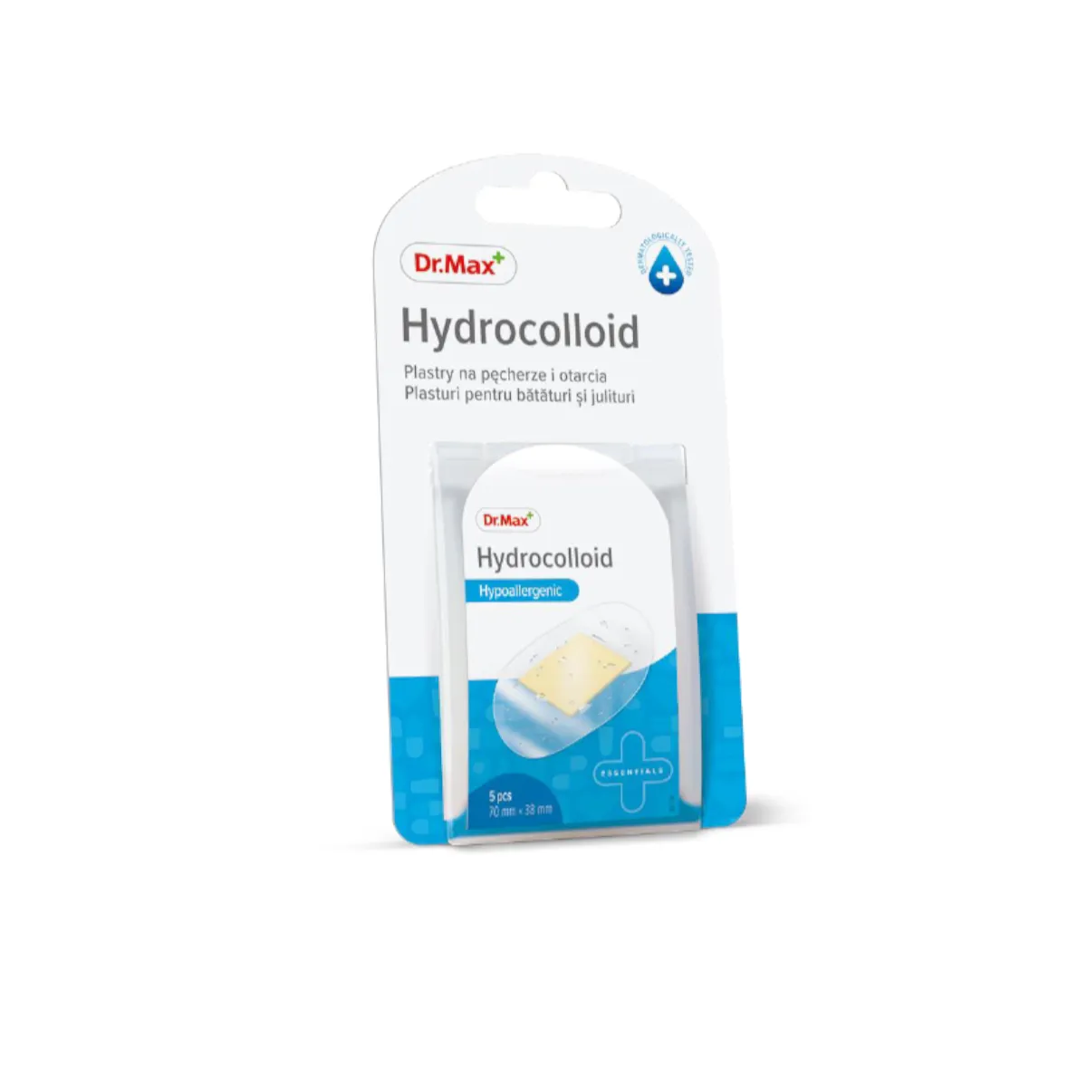 Plaster Hydrocolloid Hypoallergenic Dr.Max. plastry na pęcherze i otarcia, 5 sztuk