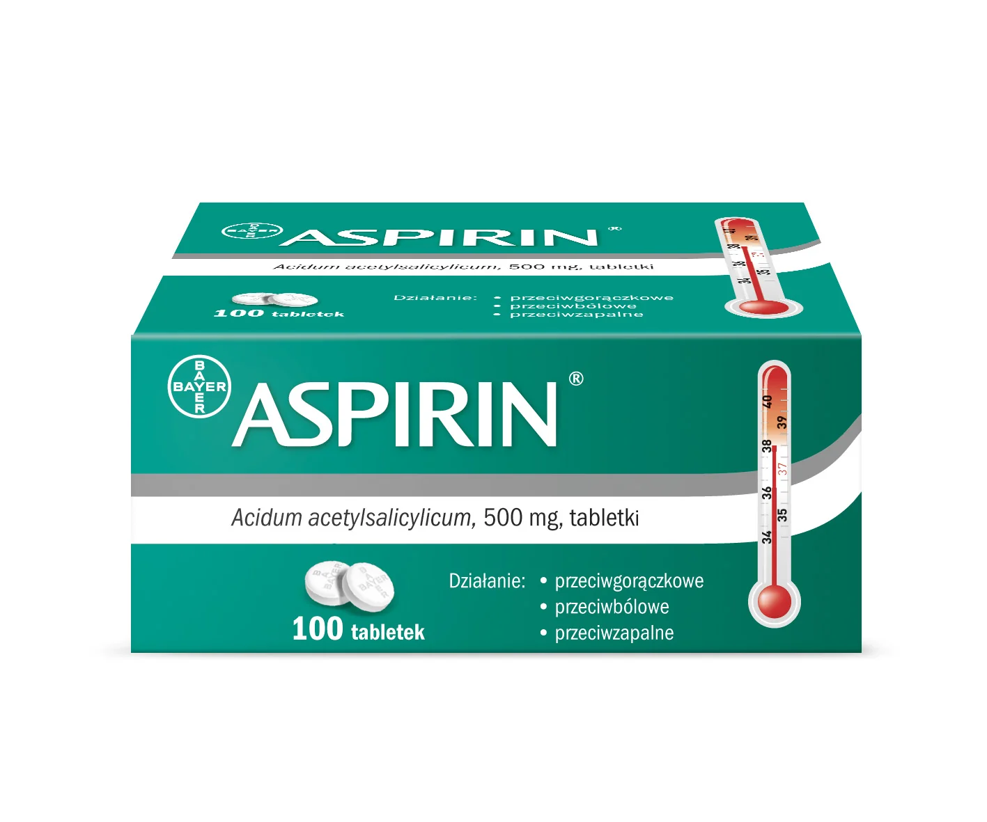 Aspirin 500 mg, 100 tabletek