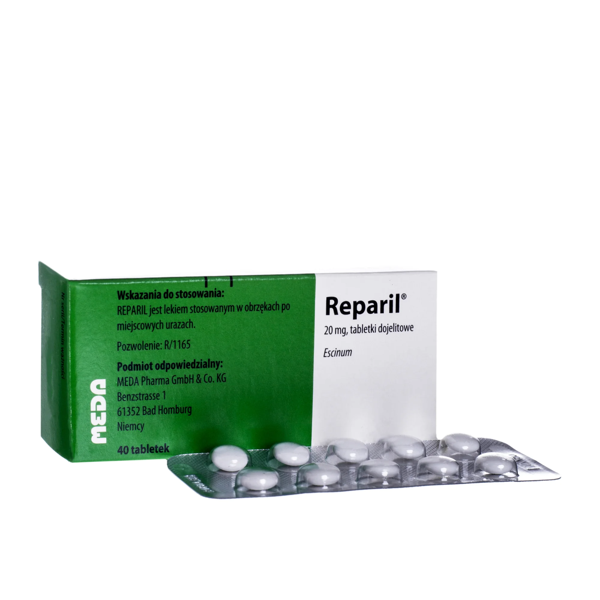 Reparil, 40 tabletek | drmax.pl