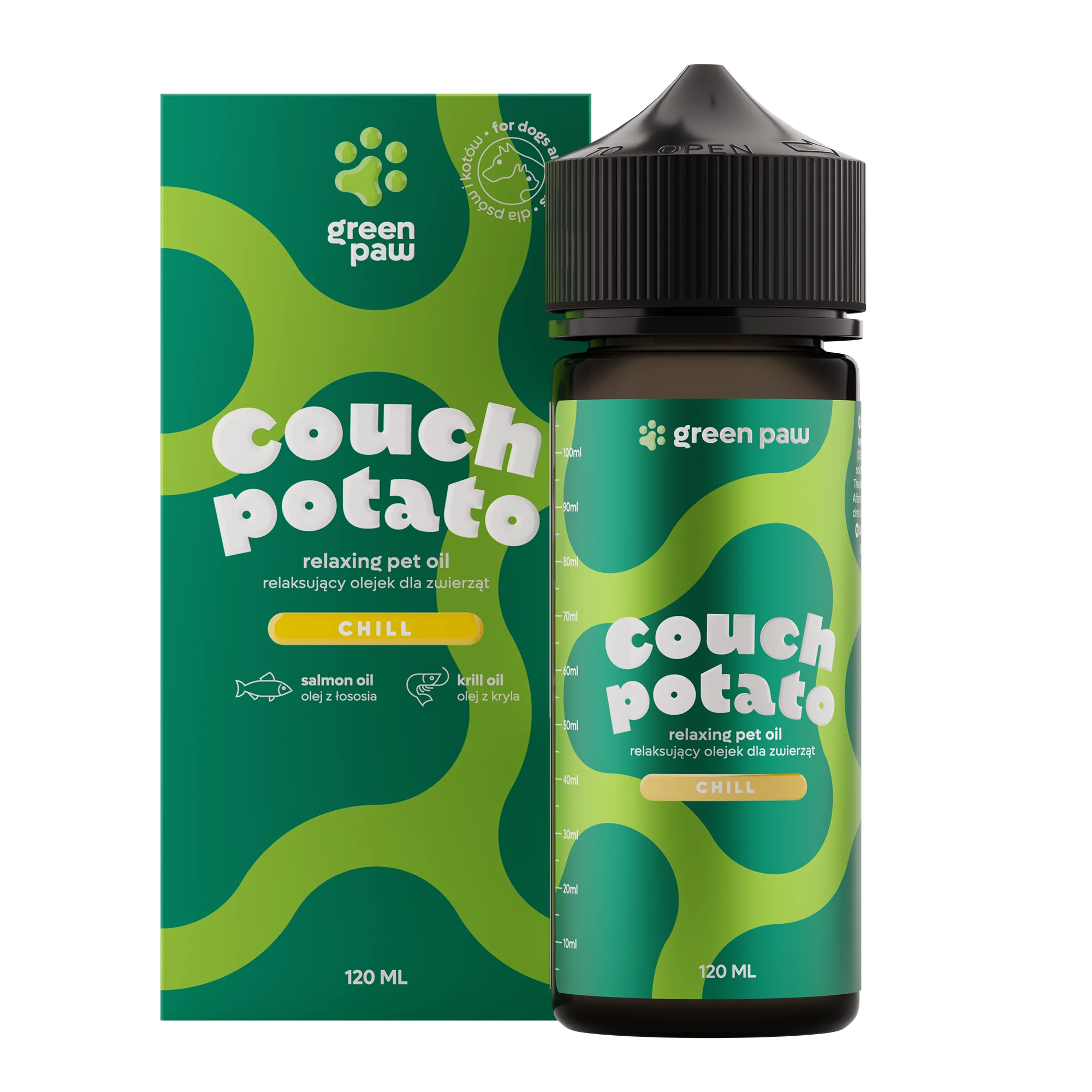 Green Paw Couch Potato olejek z CBD dla psów, 120 ml