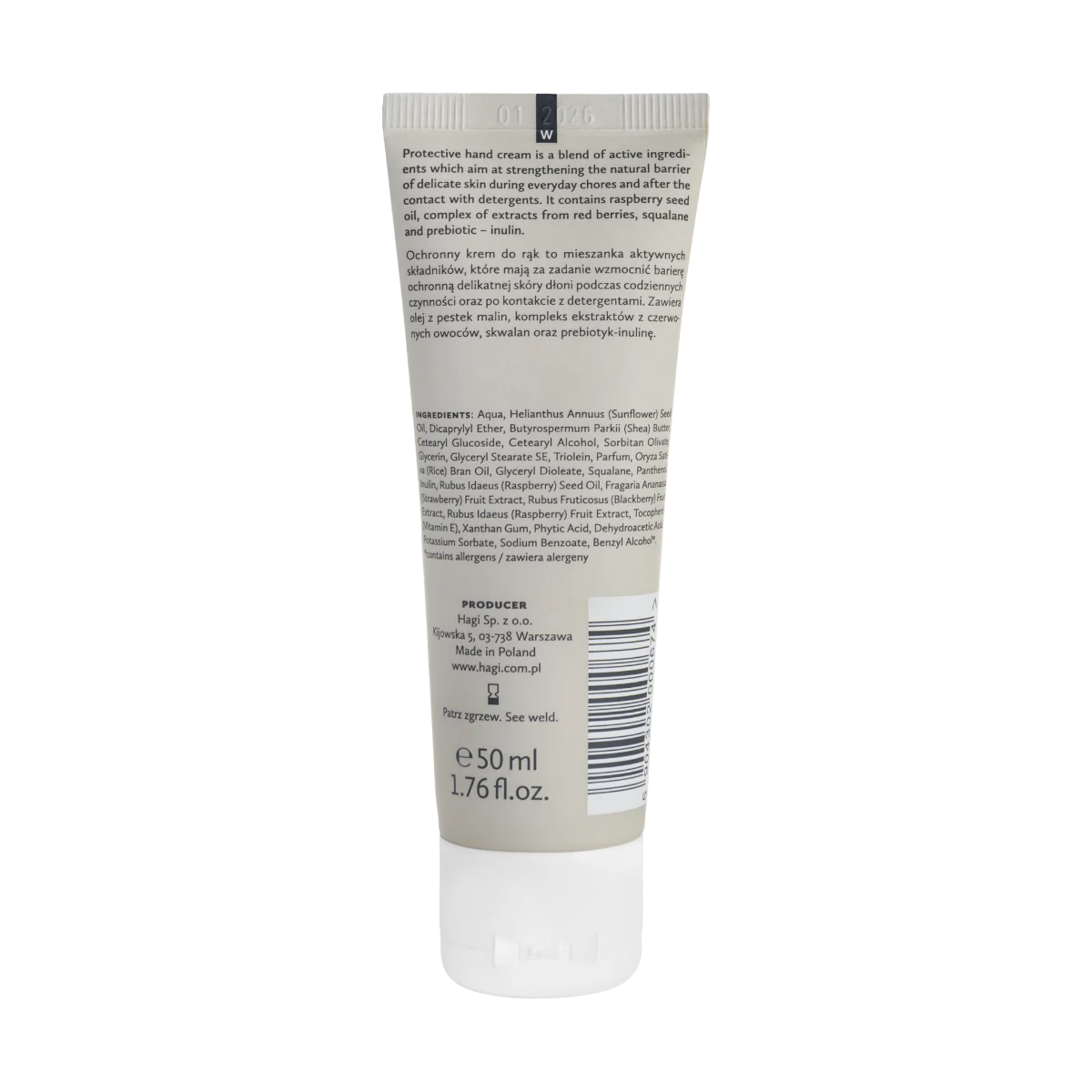 Hagi Malinowy chruśniak odżywczo-ochronny krem do rąk , 50 ml