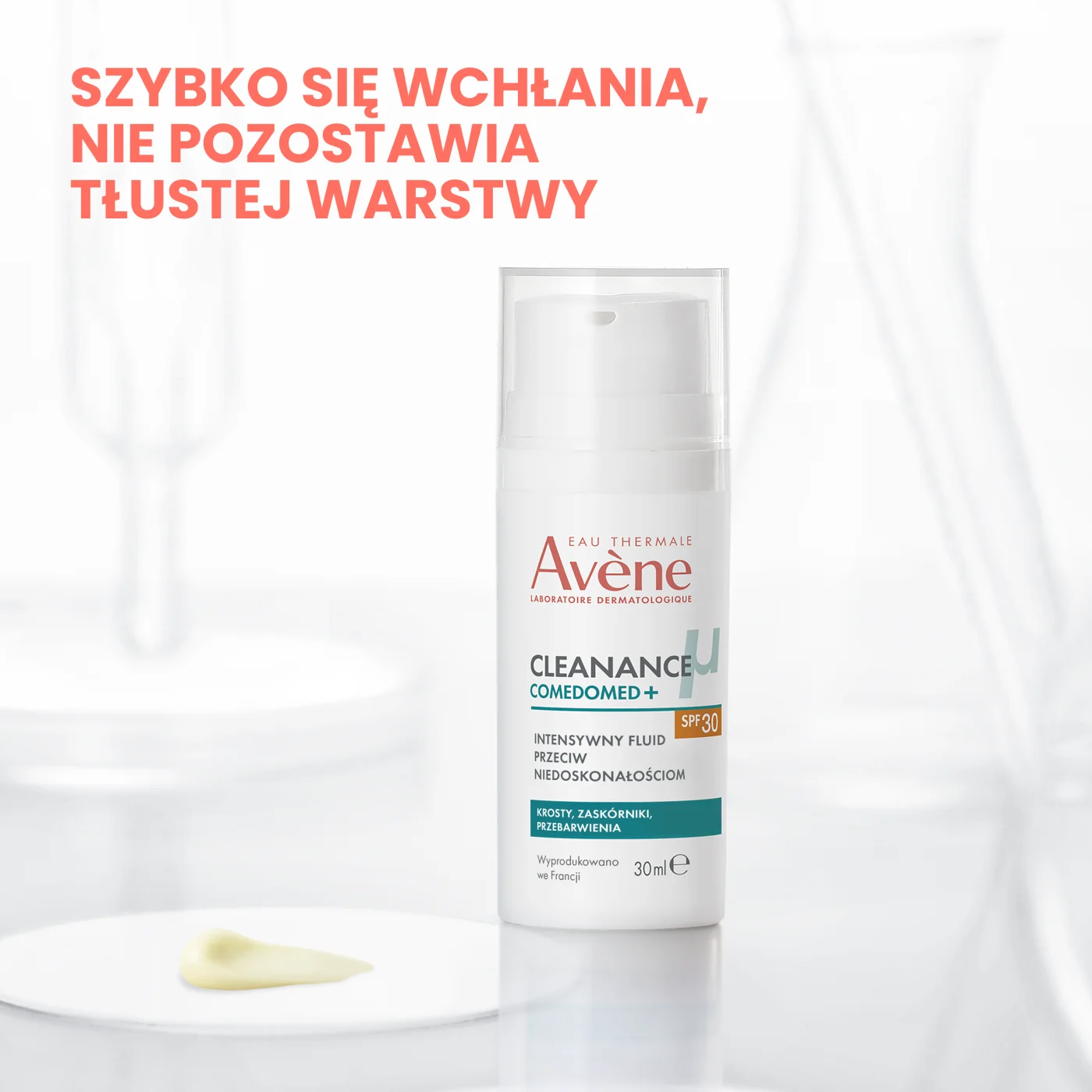 Avène Cleanance Comedomed+ intensywny fluid przeciw niedoskonałościom SPF 30, 30 ml