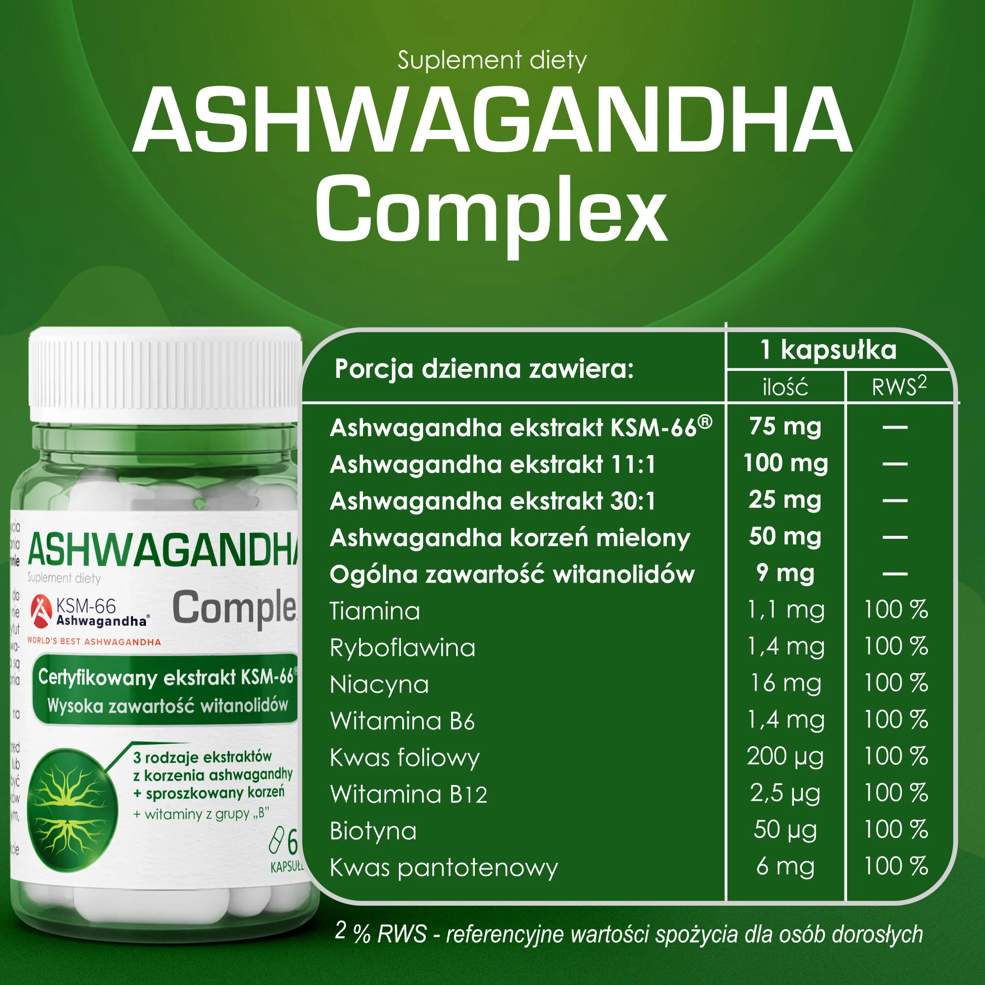 Domowa Apteczka Ashwagandha Complex 60 kapsułek