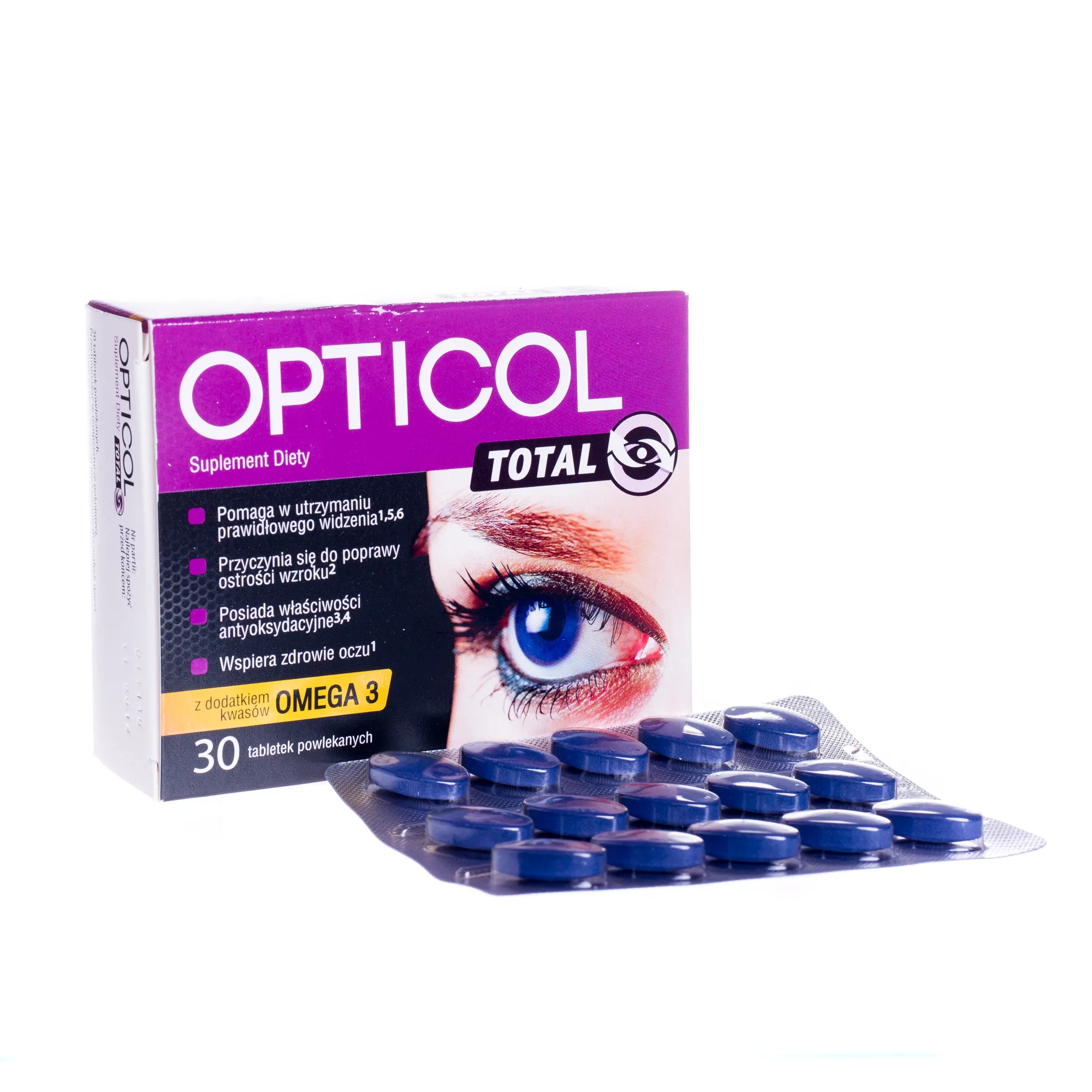 Opticol Total, suplement diety, 30 tabletek powlekanych 