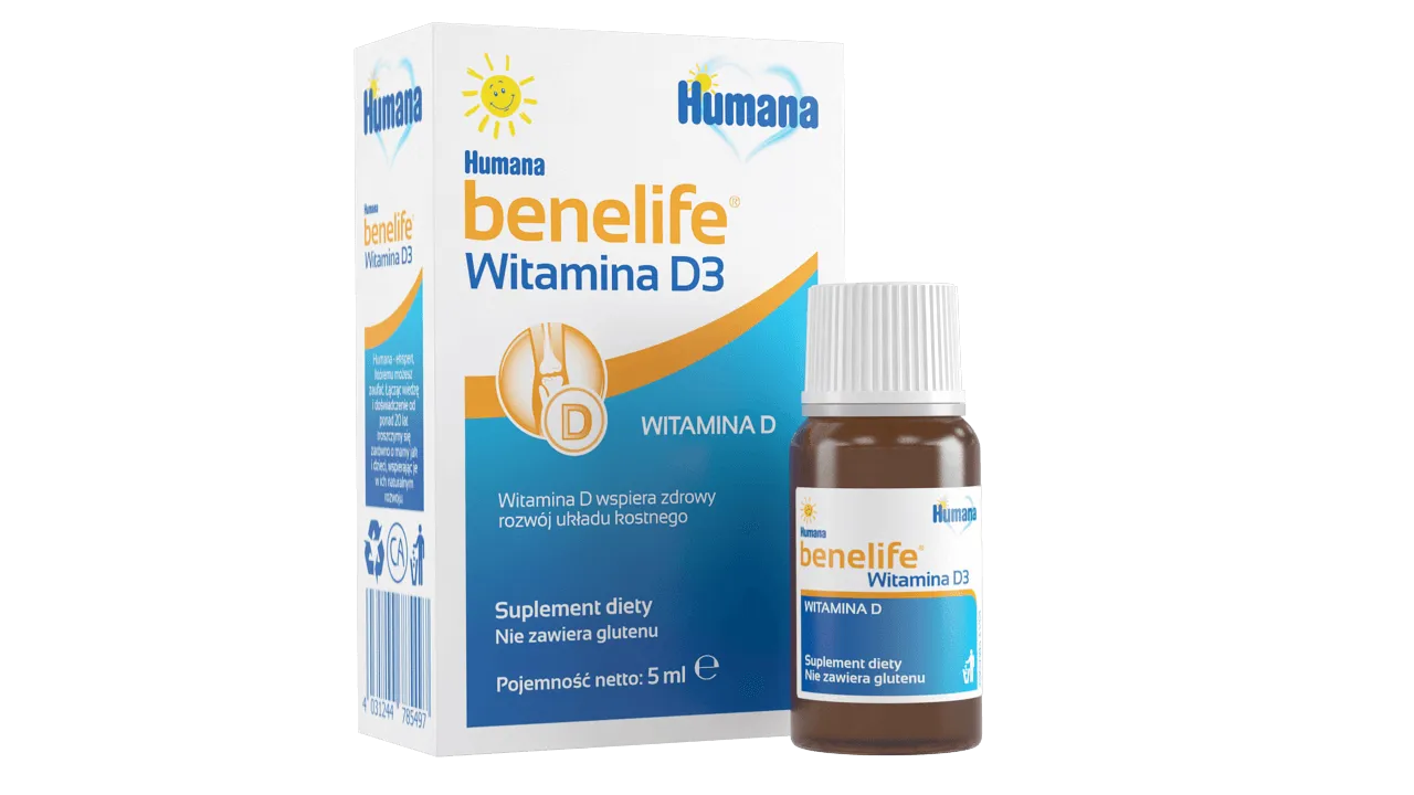 Humana benelife Witamina D3, suplement diety, 5 ml