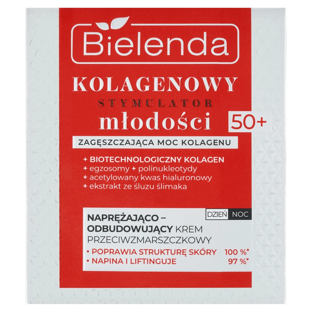 Bielenda Kolagenowy Stymulator Młodości naprężająco-odbudowujący krem przeciwzmarszczkowy 50+, 50 ml