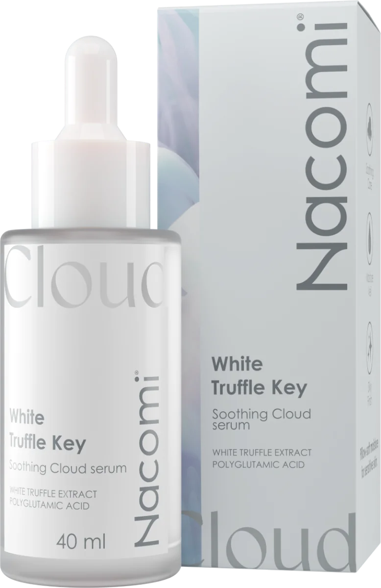 Nacomi Cloud White Truffle Key łagodząco-nawilżające serum do twarzy z truflą, 40 ml